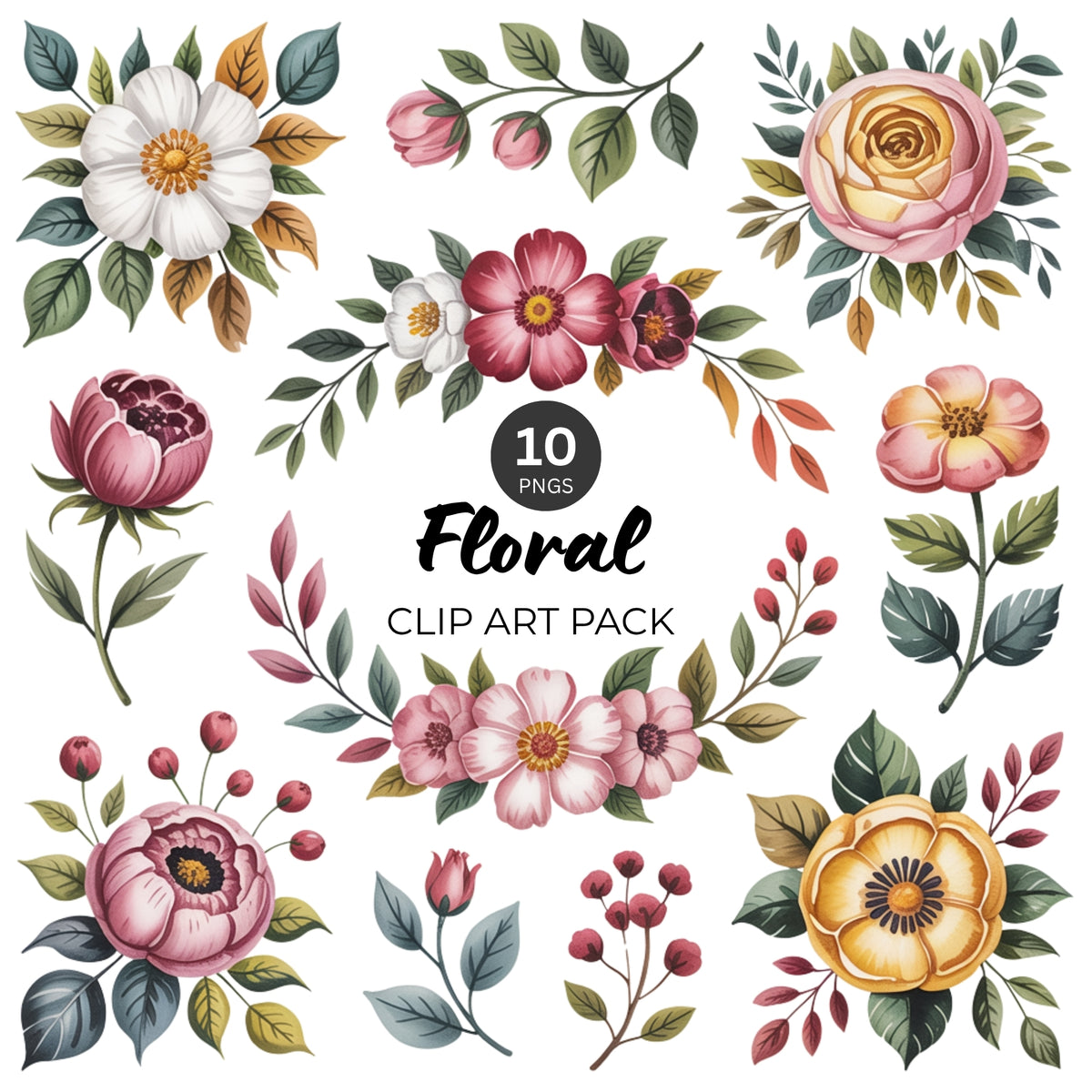 Floral Clipart Pack
