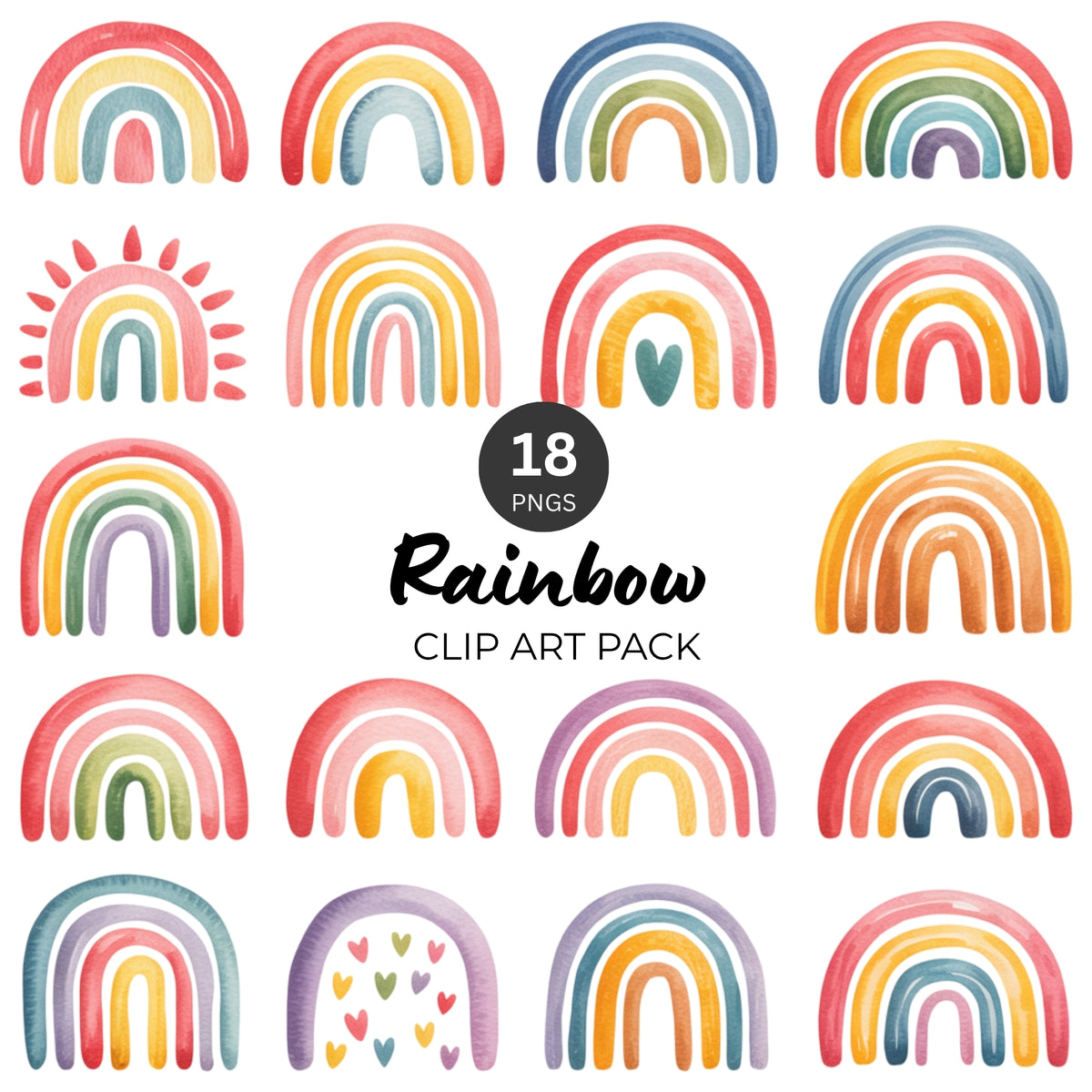 Rainbow Clipart Pack