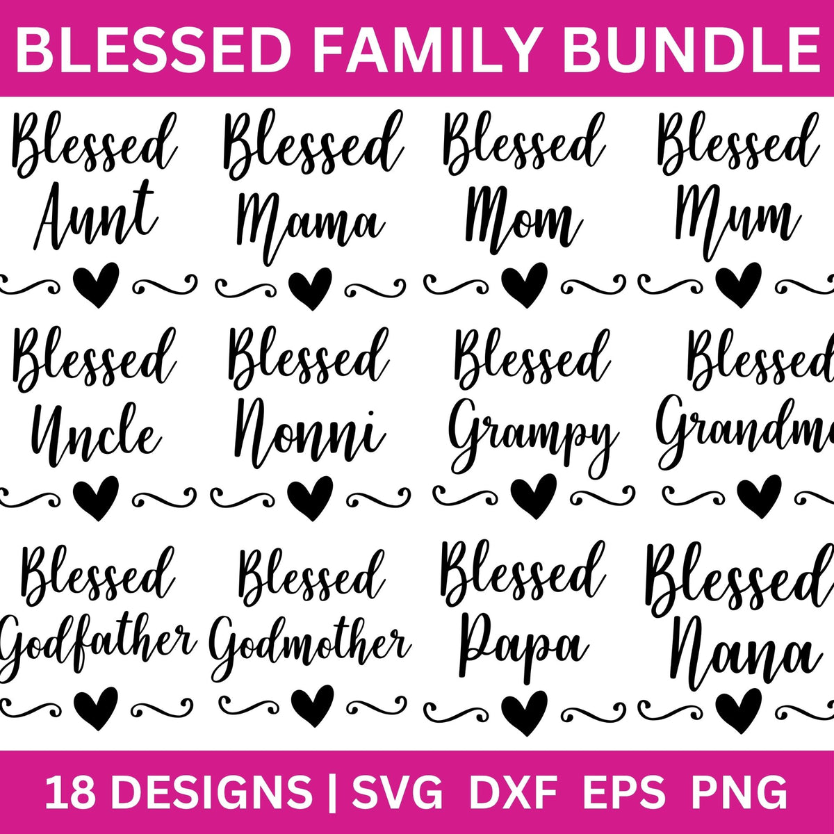 Blessed Family SVG Bundle