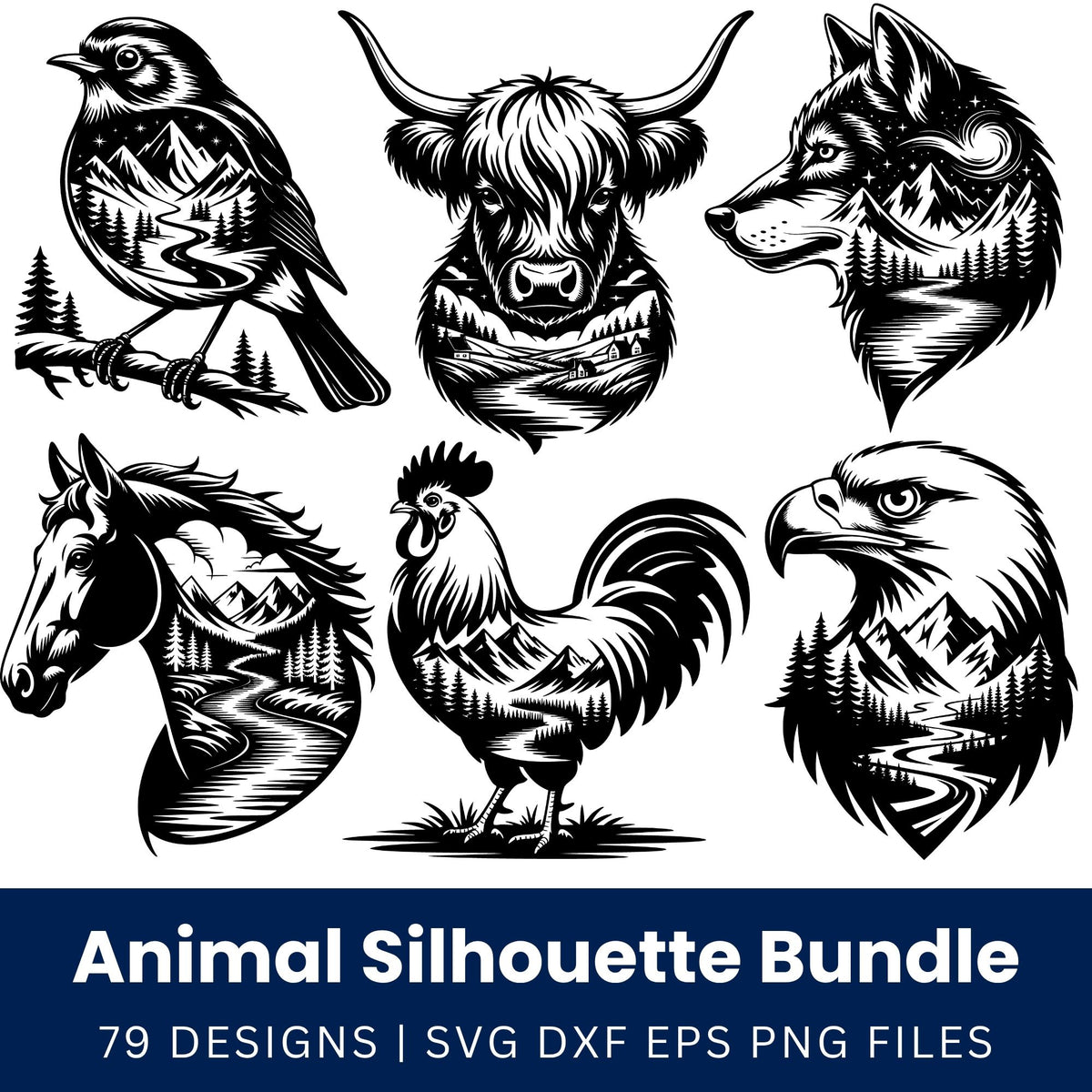 Animal Silhouette SVG Bundle