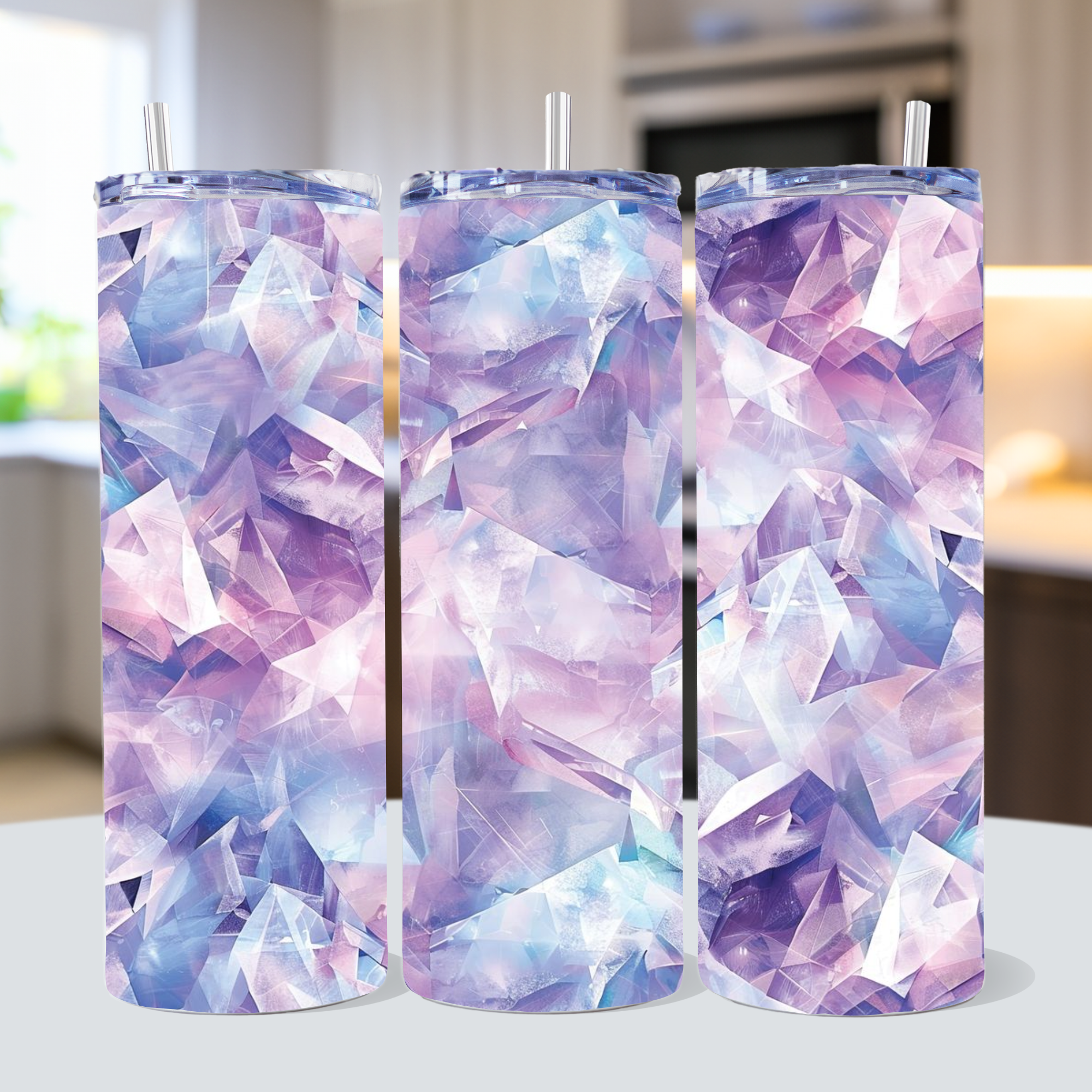 Crystal 20 oz Tumbler Wrap Bundle Holographic Sublimation Designs JPG