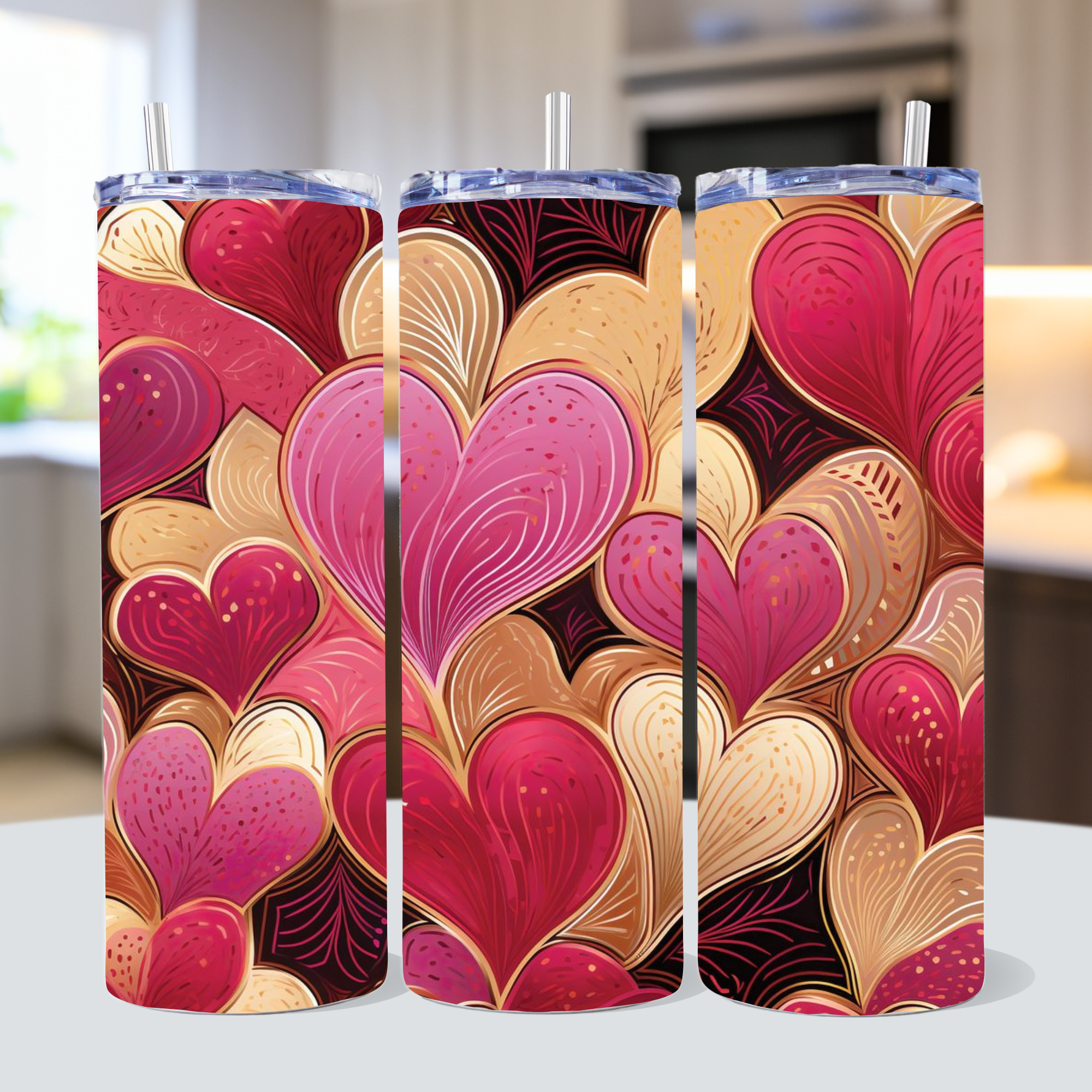 Valentines Day 20oz Tumbler Wrap Bundle Sublimation Designs JPG