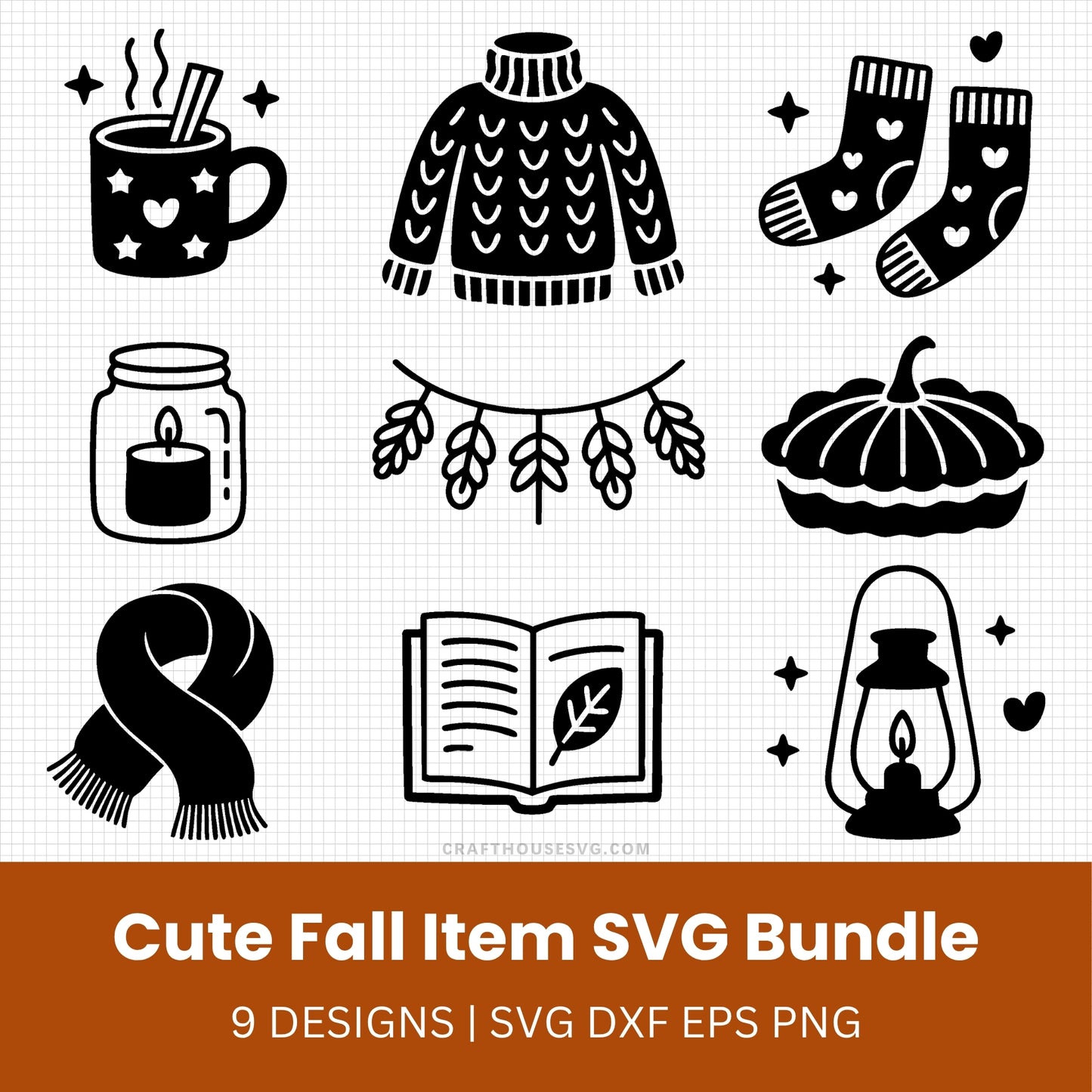 Cute Fall Item SVG Bundle
