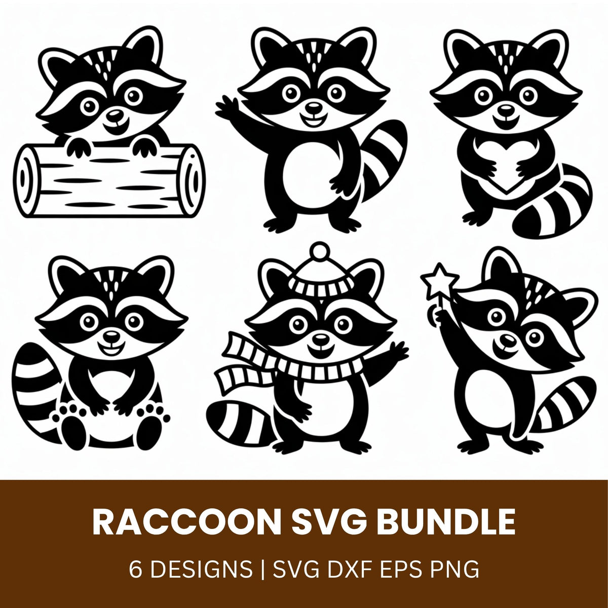 Raccoon SVG Bundle