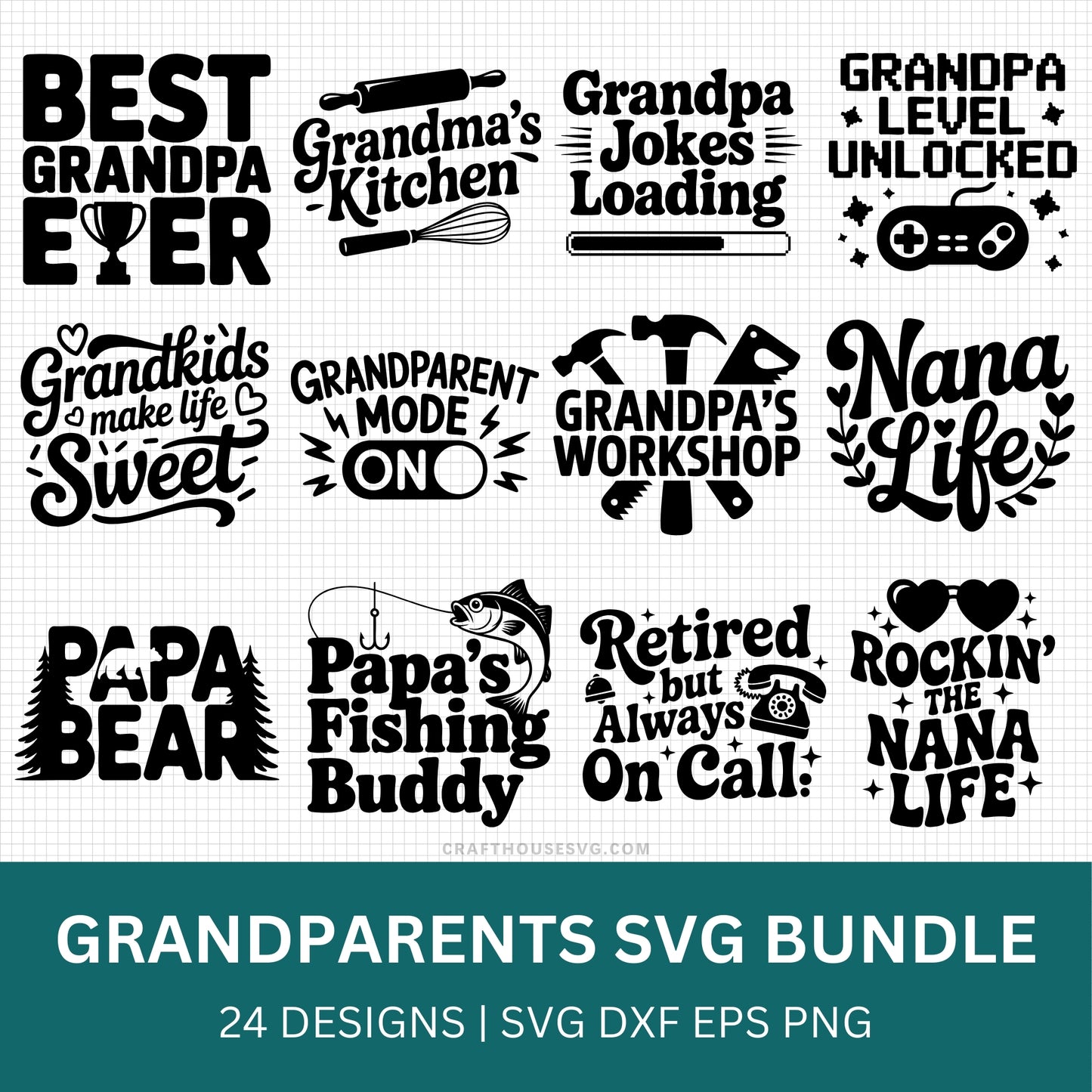 Grandparents SVG Bundle