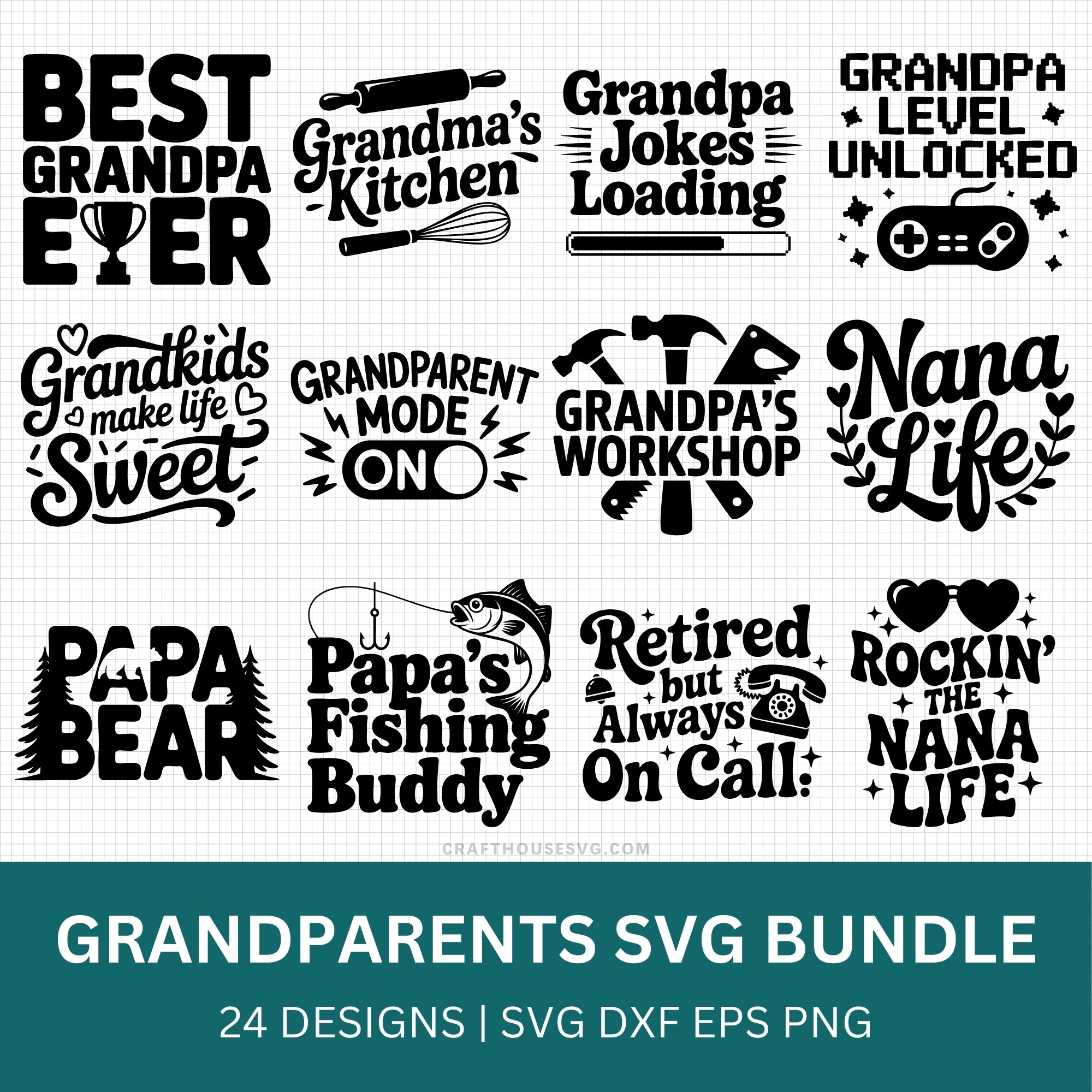 Grandparents SVG Bundle