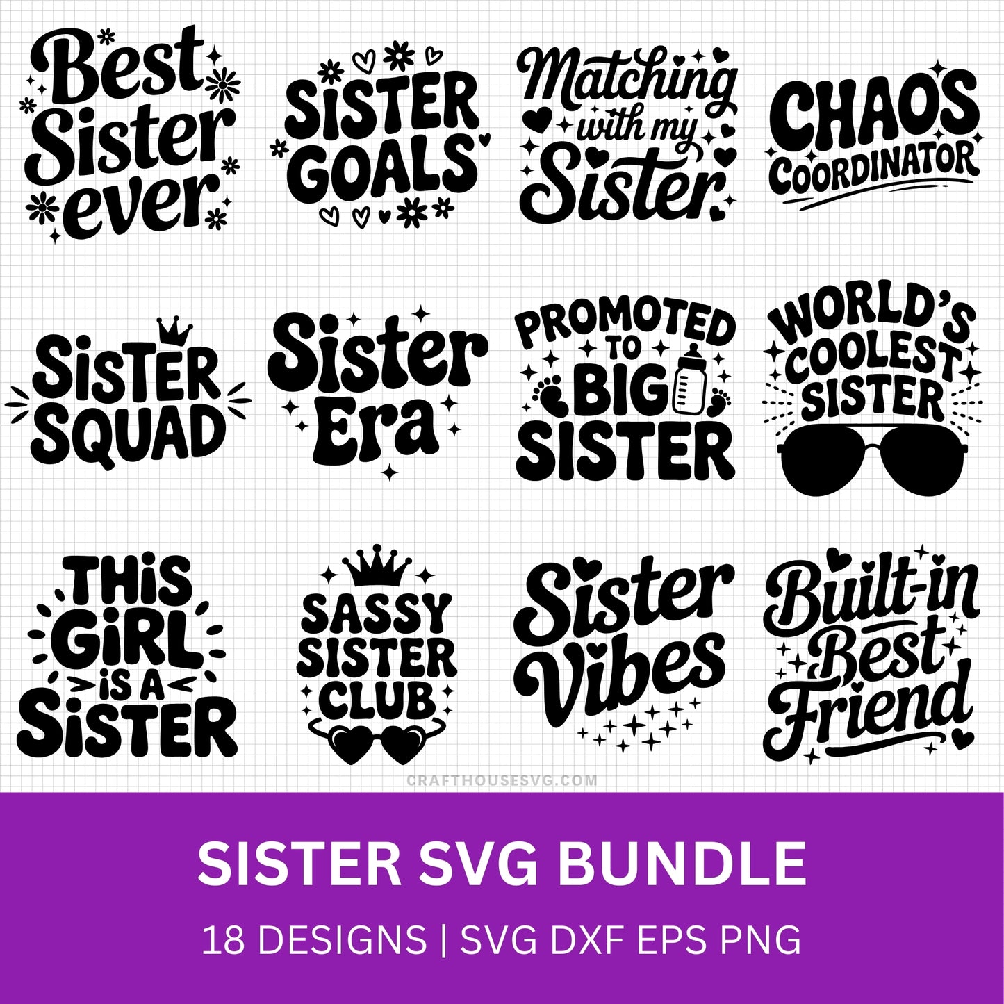 Sister SVG Bundle