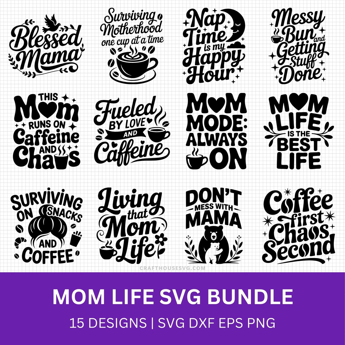 Mom Life SVG Bundle
