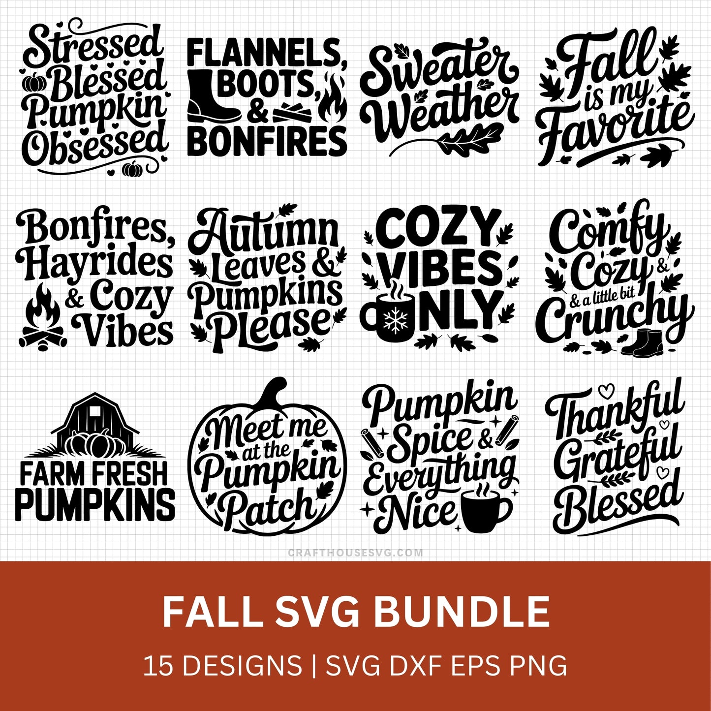 Fall Autumn SVG Bundle