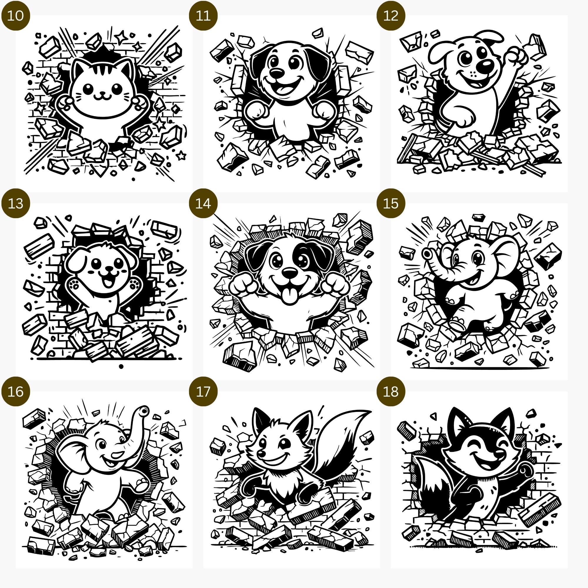 Animal Breakout SVG Bundle