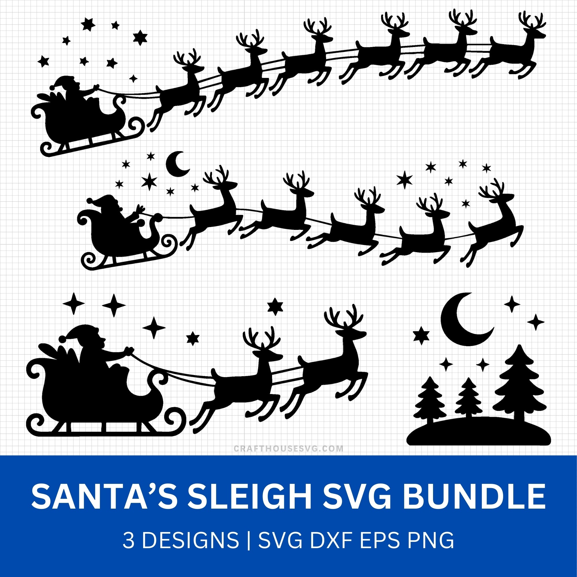 Santa's Sleigh SVG Bundle