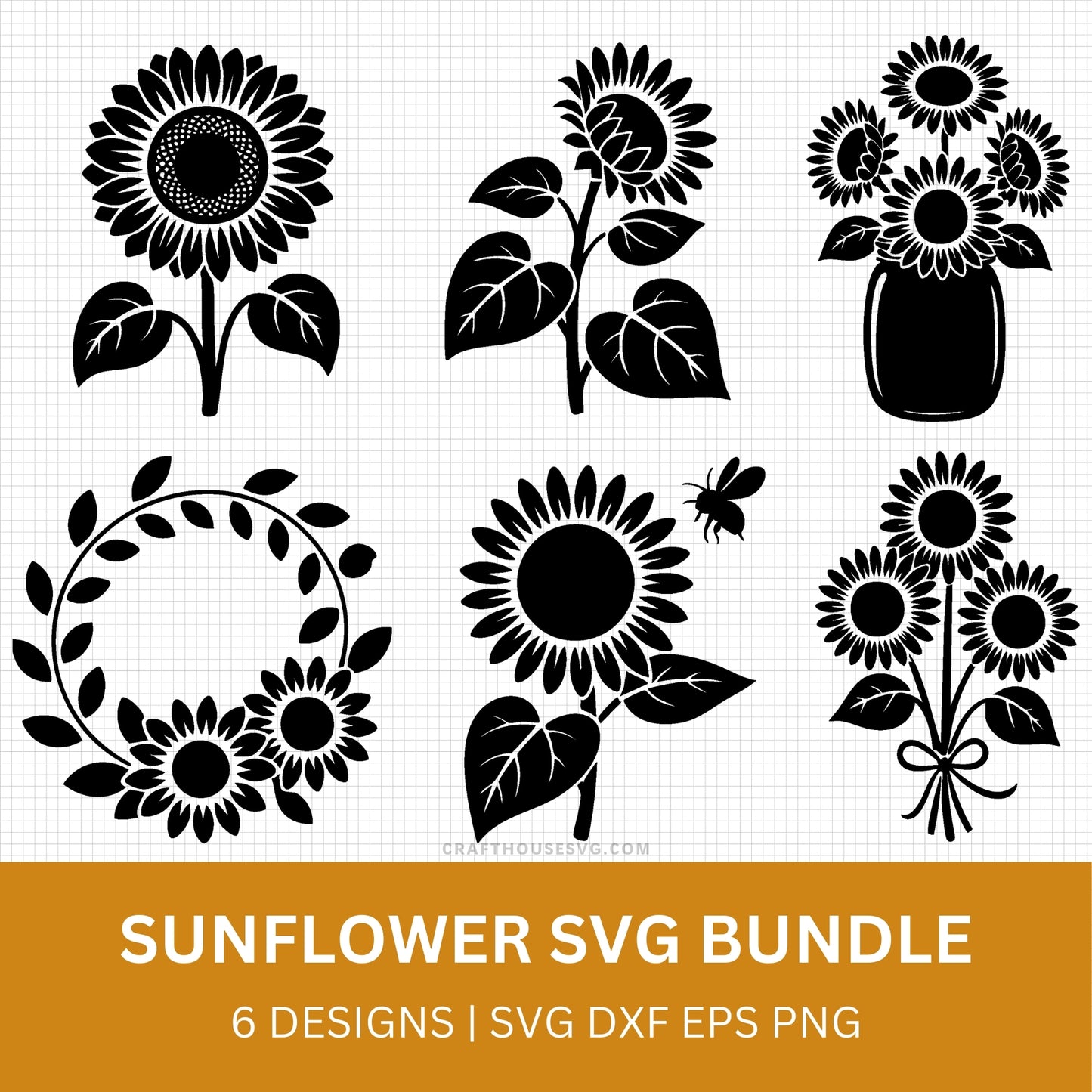 Sunflower SVG Bundle - Craft House SVG