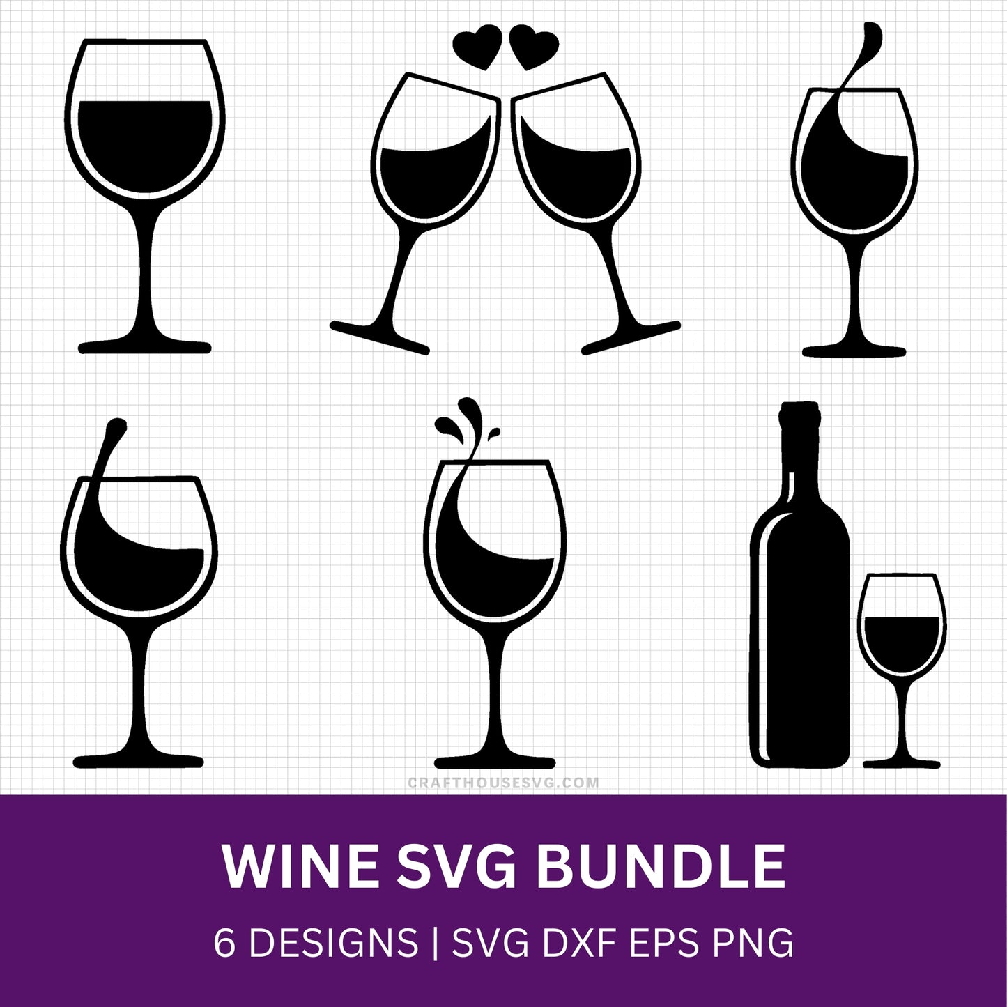 Wine SVG Bundle - Craft House SVG