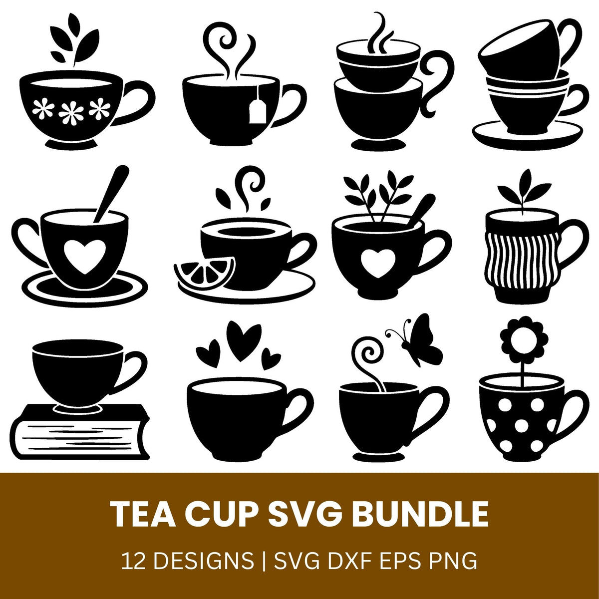 Tea Cup SVG Bundle