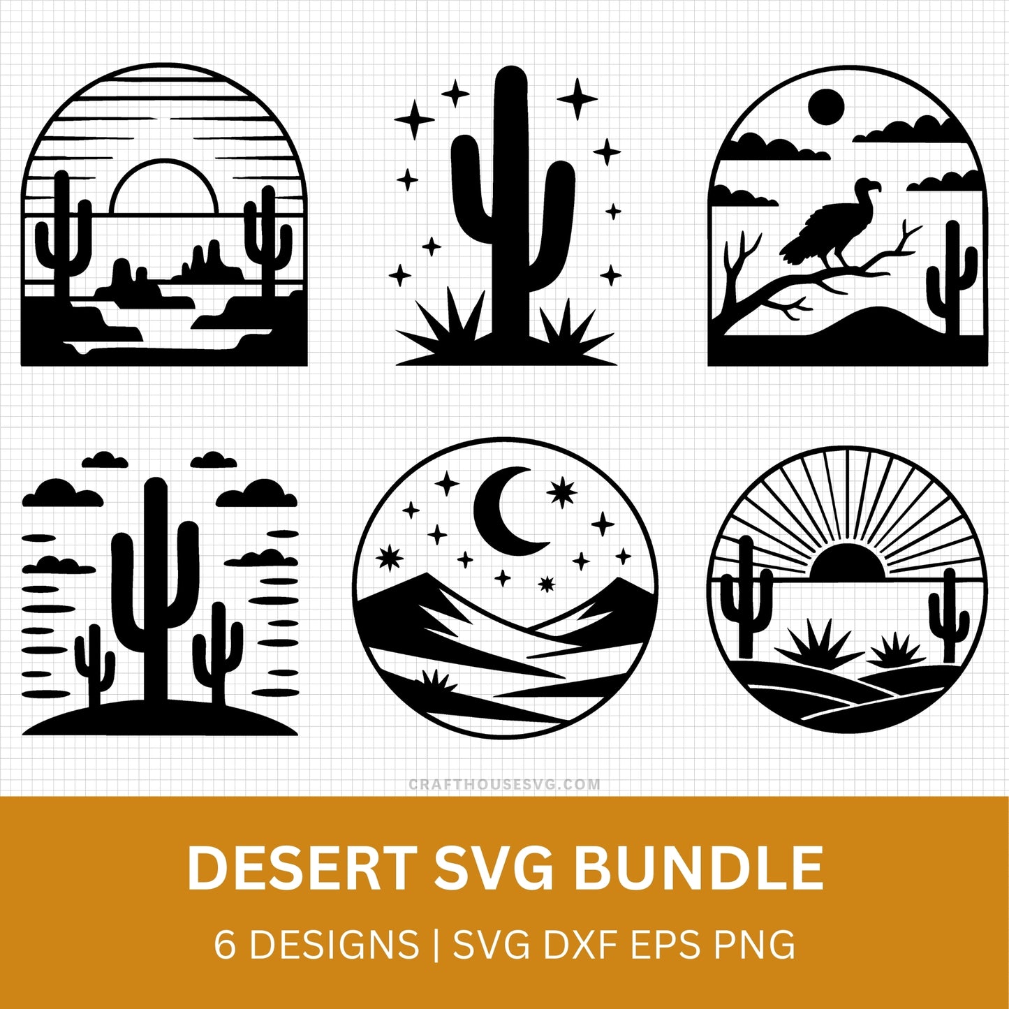 Desert SVG Bundle - Craft House SVG