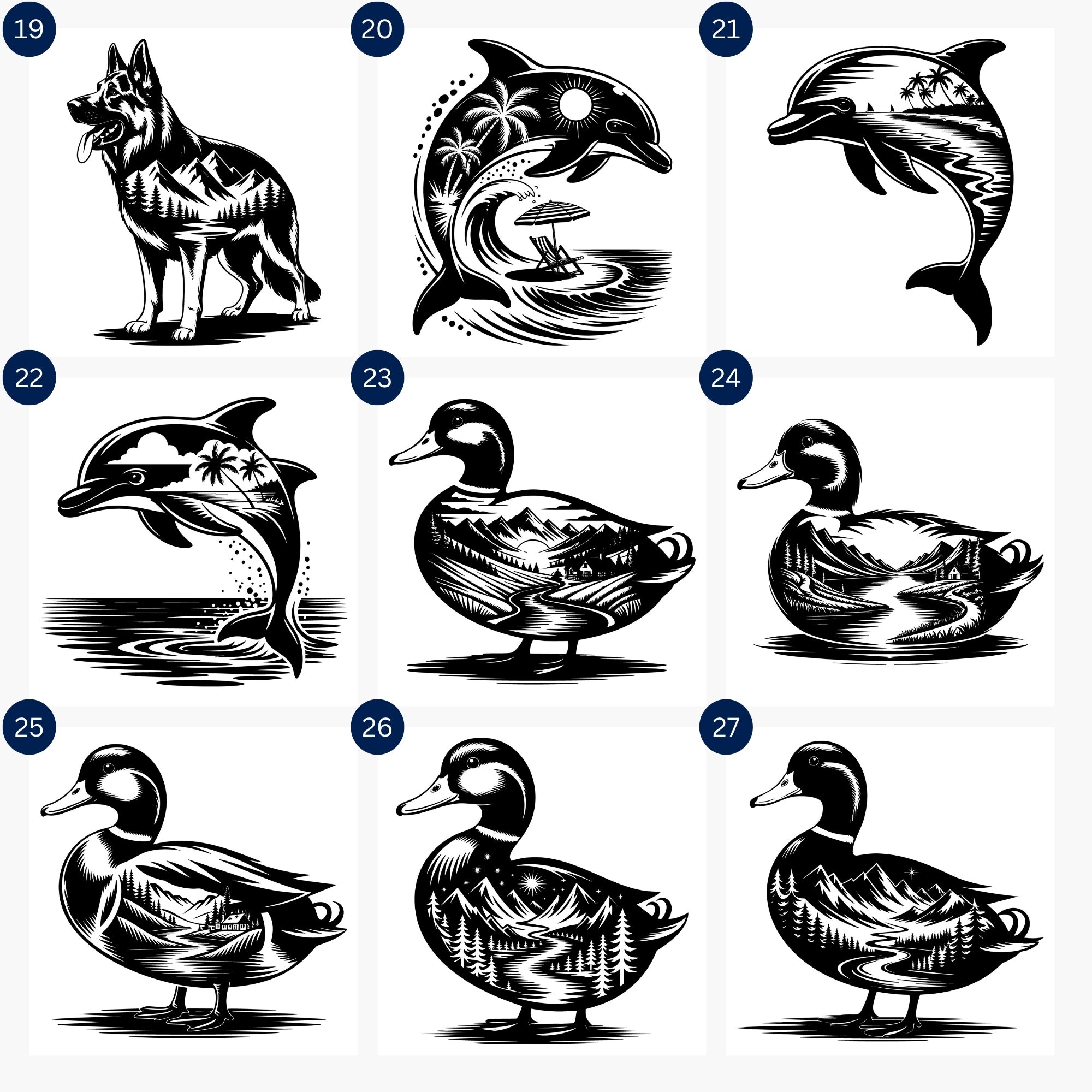 Animal Silhouette SVG Bundle