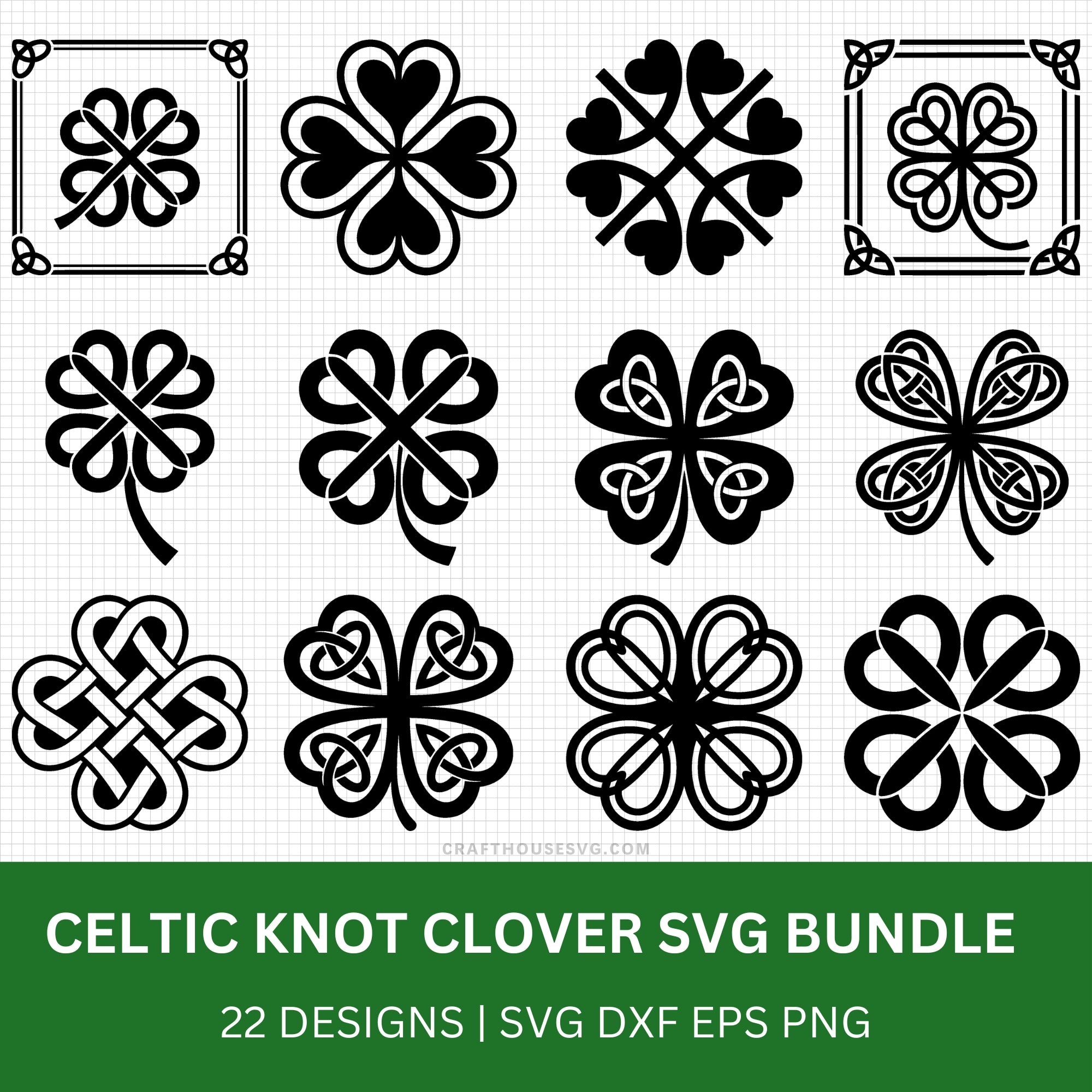 Celtic Knot Clover SVG Bundle - Craft House SVG