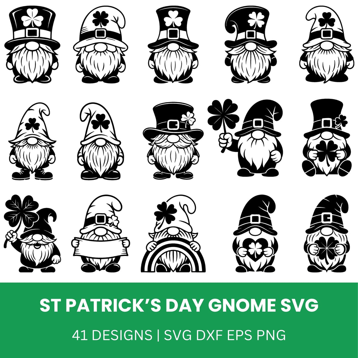 St Patricks Day Gnome SVG Bundle