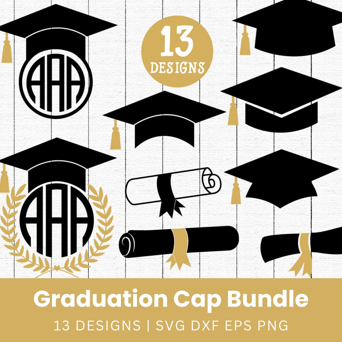 Graduation Cap SVG Bundle