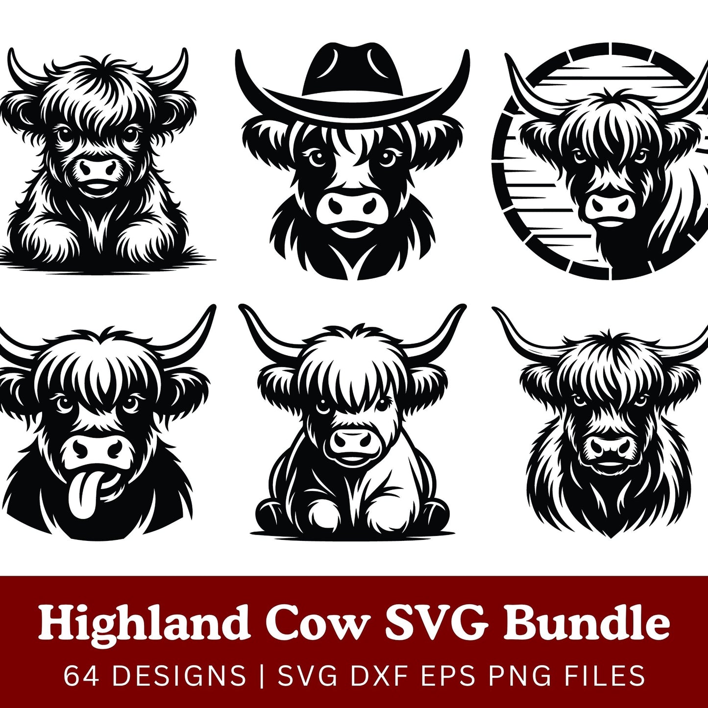Highland Cow SVG Bundle - Craft House SVG