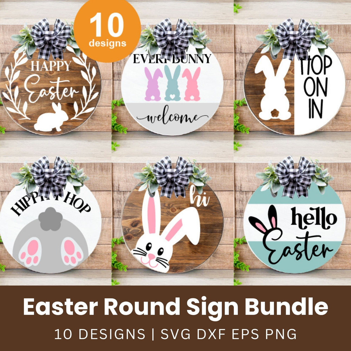 Easter Round Sign SVG Bundle
