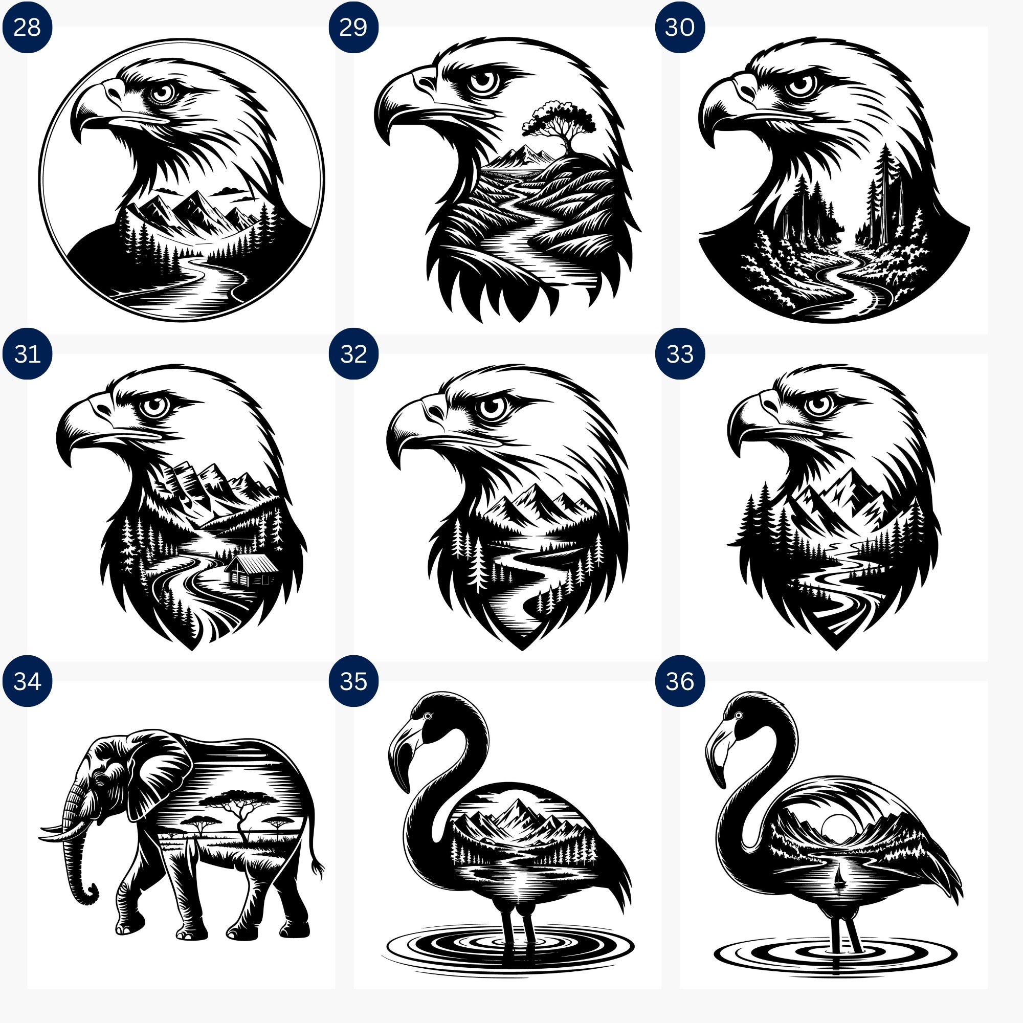 Animal Silhouette SVG Bundle