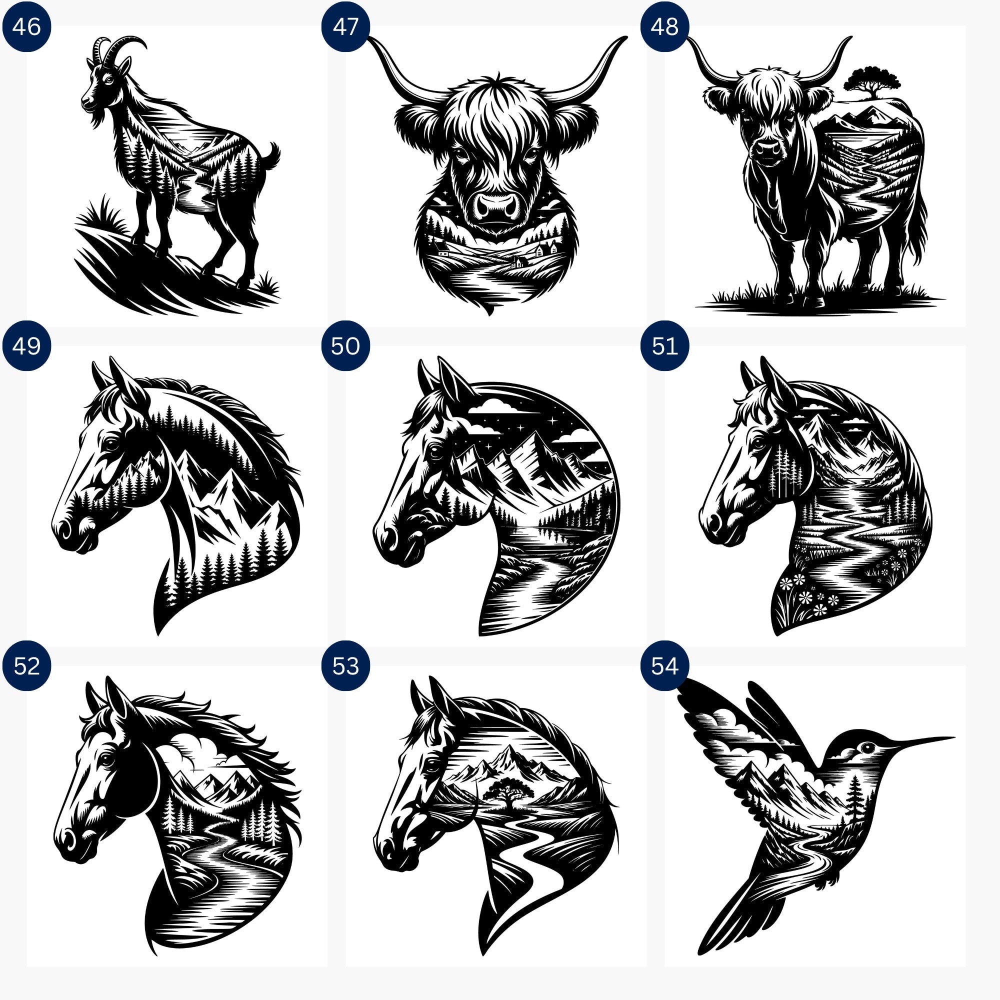 Animal Silhouette SVG Bundle