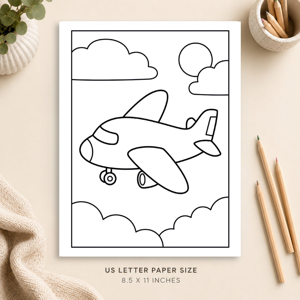 Airplane Coloring Page 2