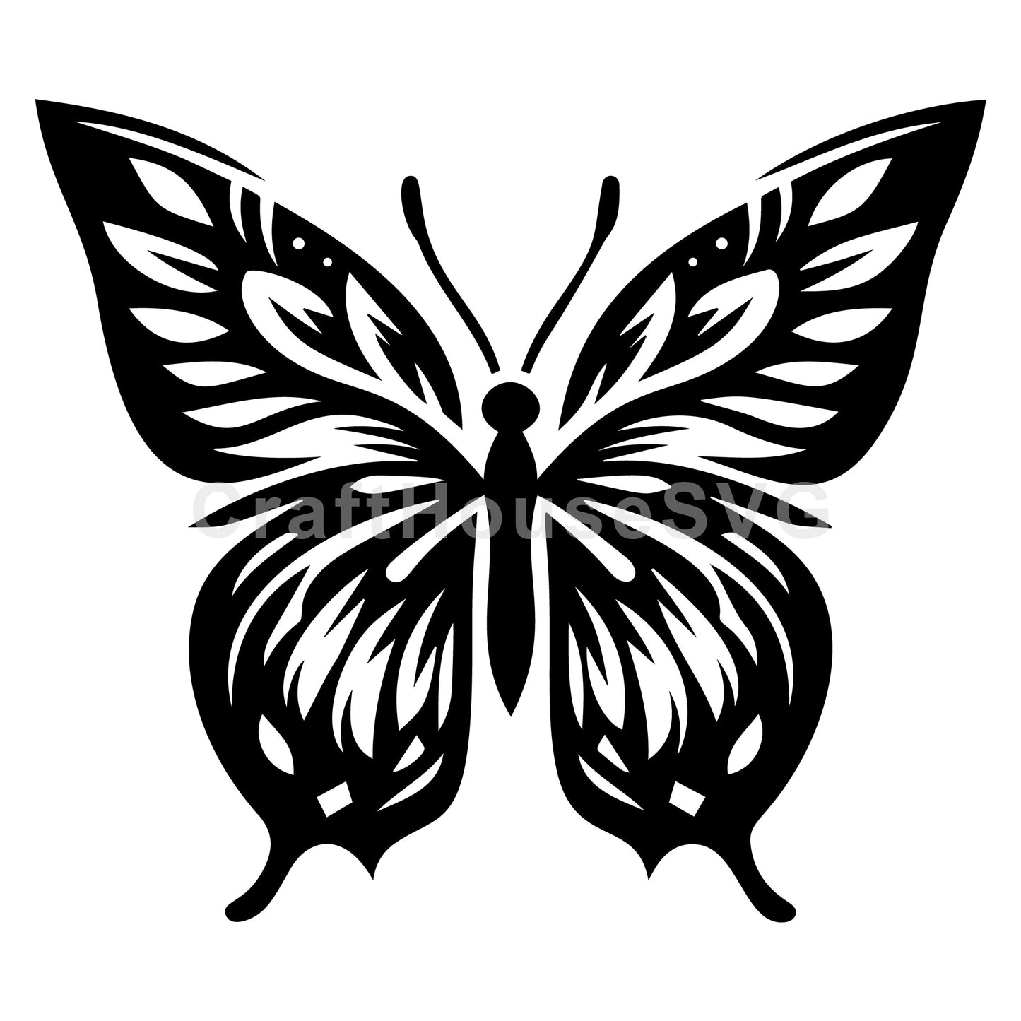 Artistic Detailed Butterfly SVG