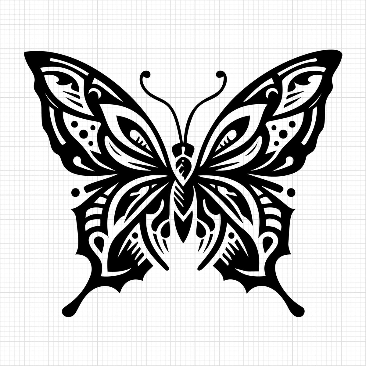 Artistic Butterfly Silhouette