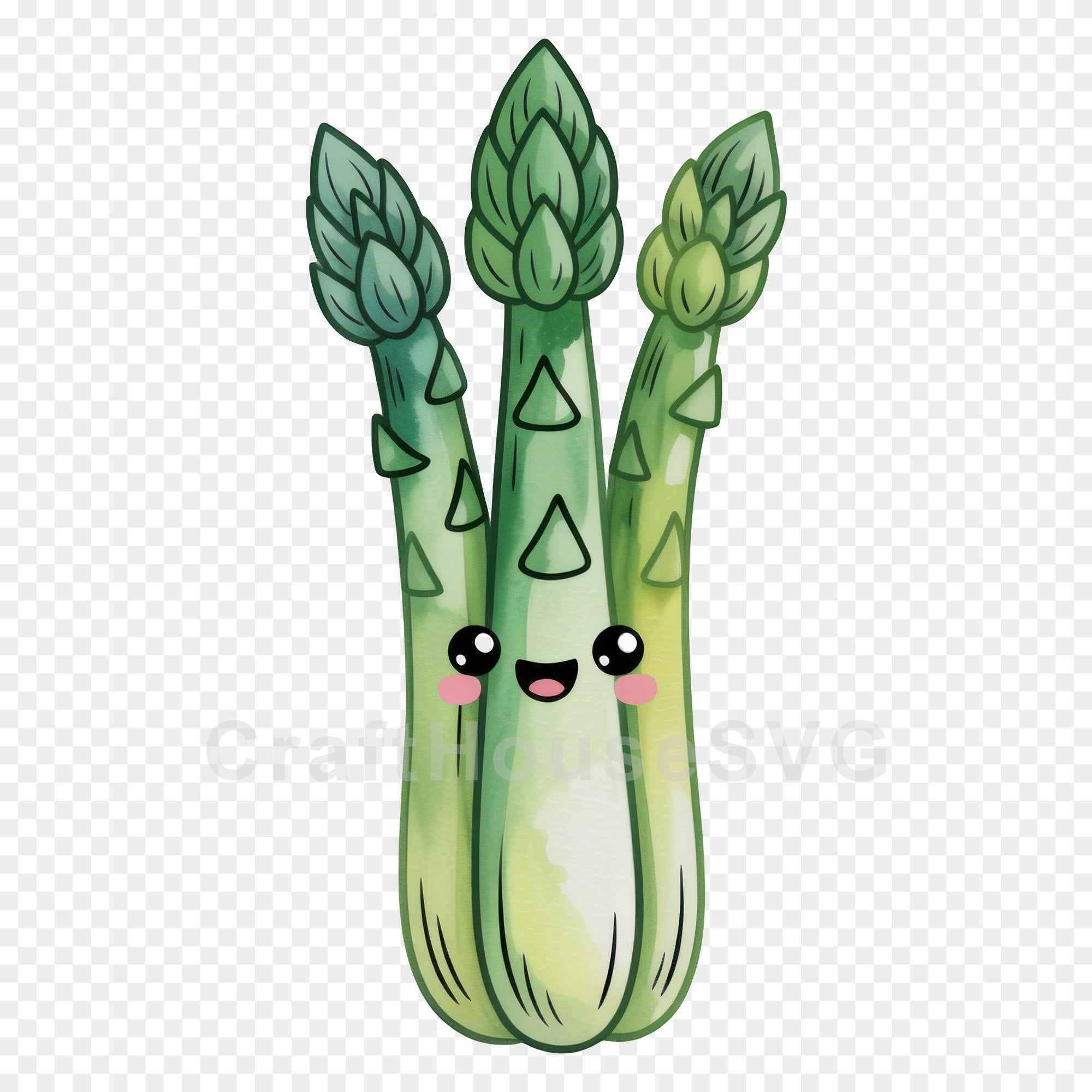 Kawaii Vegetables Clipart Sublimation Bundle PNG