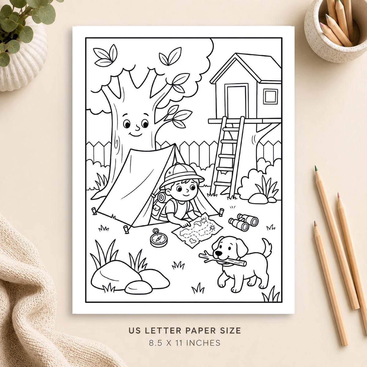 Backyard Adventures Coloring Page 1