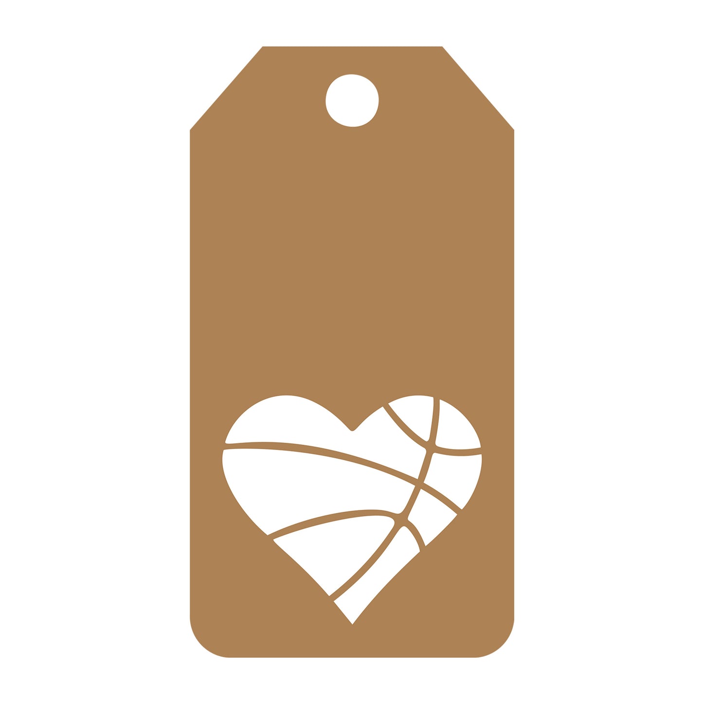 Basketball Gift Tag SVG design for Cricut, Silhouette, laser cutting, vinyl, sublimation, gift tags, and craft projects.