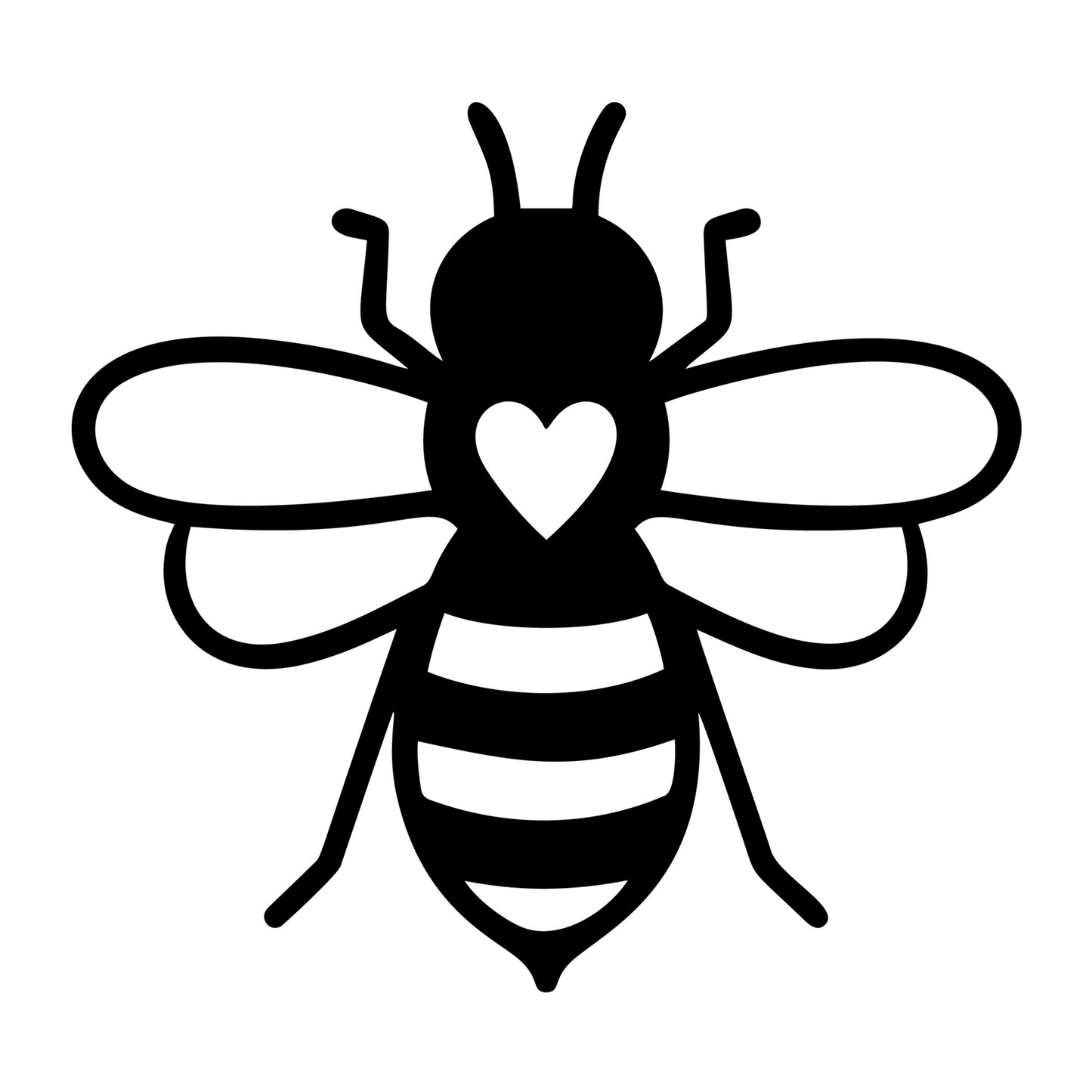 Bee SVG design for Cricut, Silhouette, laser cutting, vinyl, sublimation, and bee craft projects.