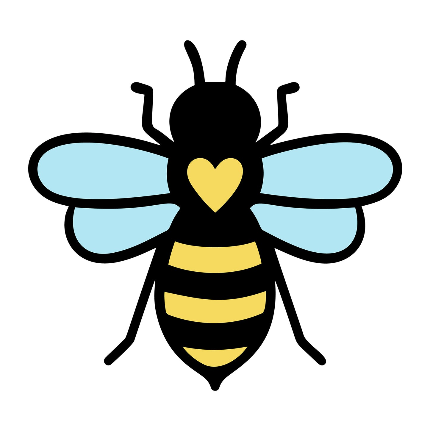 Bee SVG design for Cricut, Silhouette, laser cutting, vinyl, sublimation, and bee craft projects.