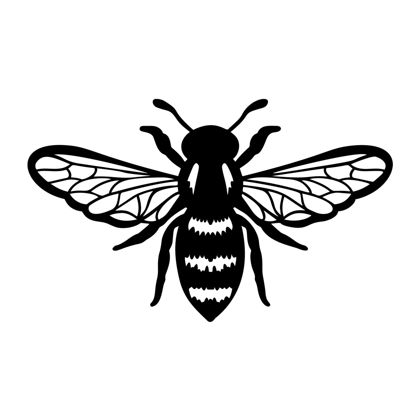 Bee SVG design for Cricut, Silhouette, laser cutting, vinyl, sublimation, and bee craft projects.