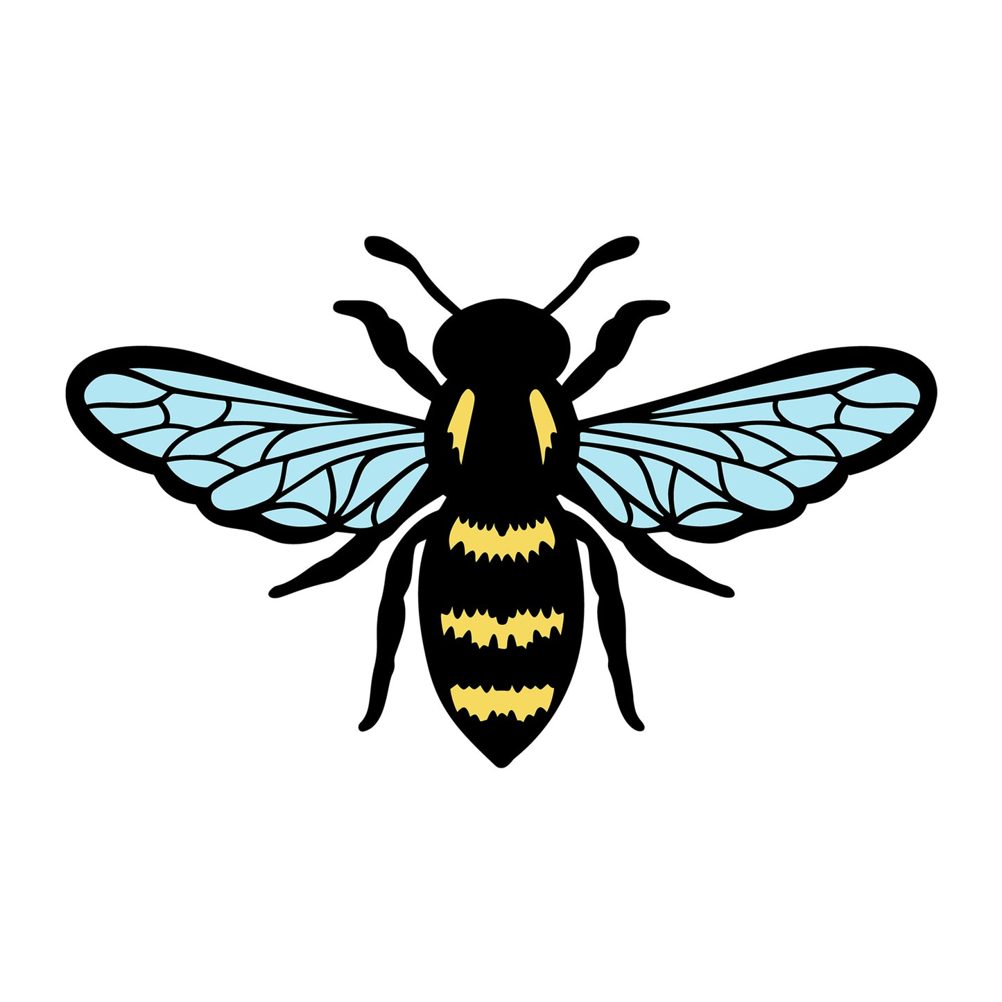 Bee SVG design for Cricut, Silhouette, laser cutting, vinyl, sublimation, and bee craft projects.