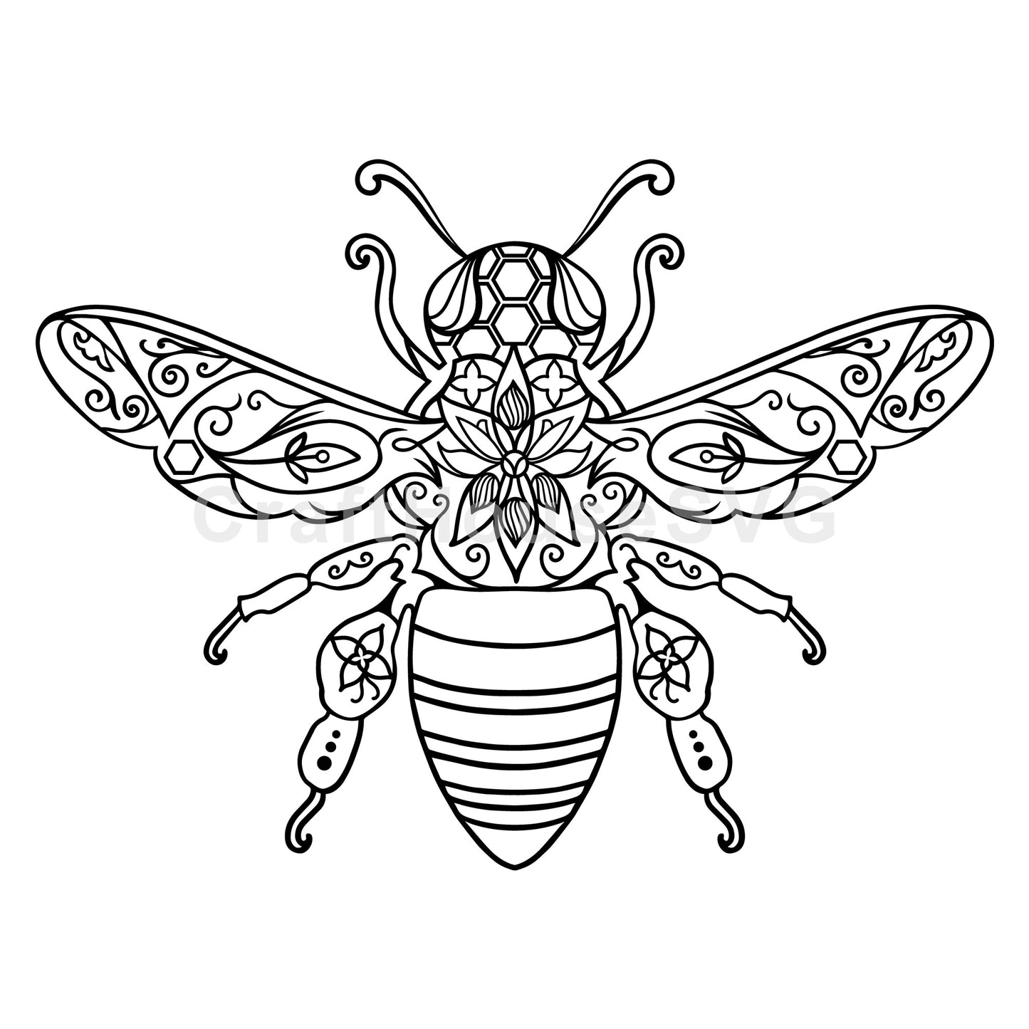 Bee Mandala SVG