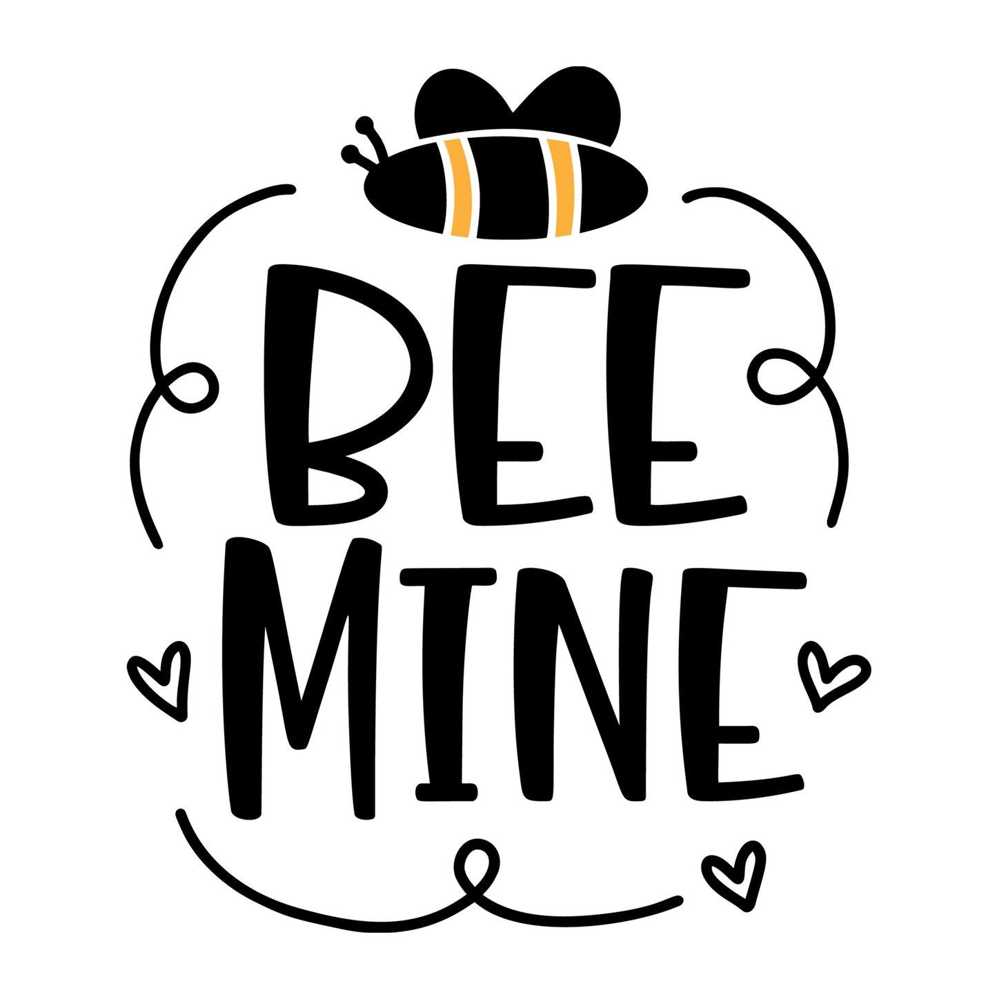 Bee Mine SVG design for Cricut, Silhouette, laser cutting, vinyl, sublimation, Valentine crafts, and DIY projects.