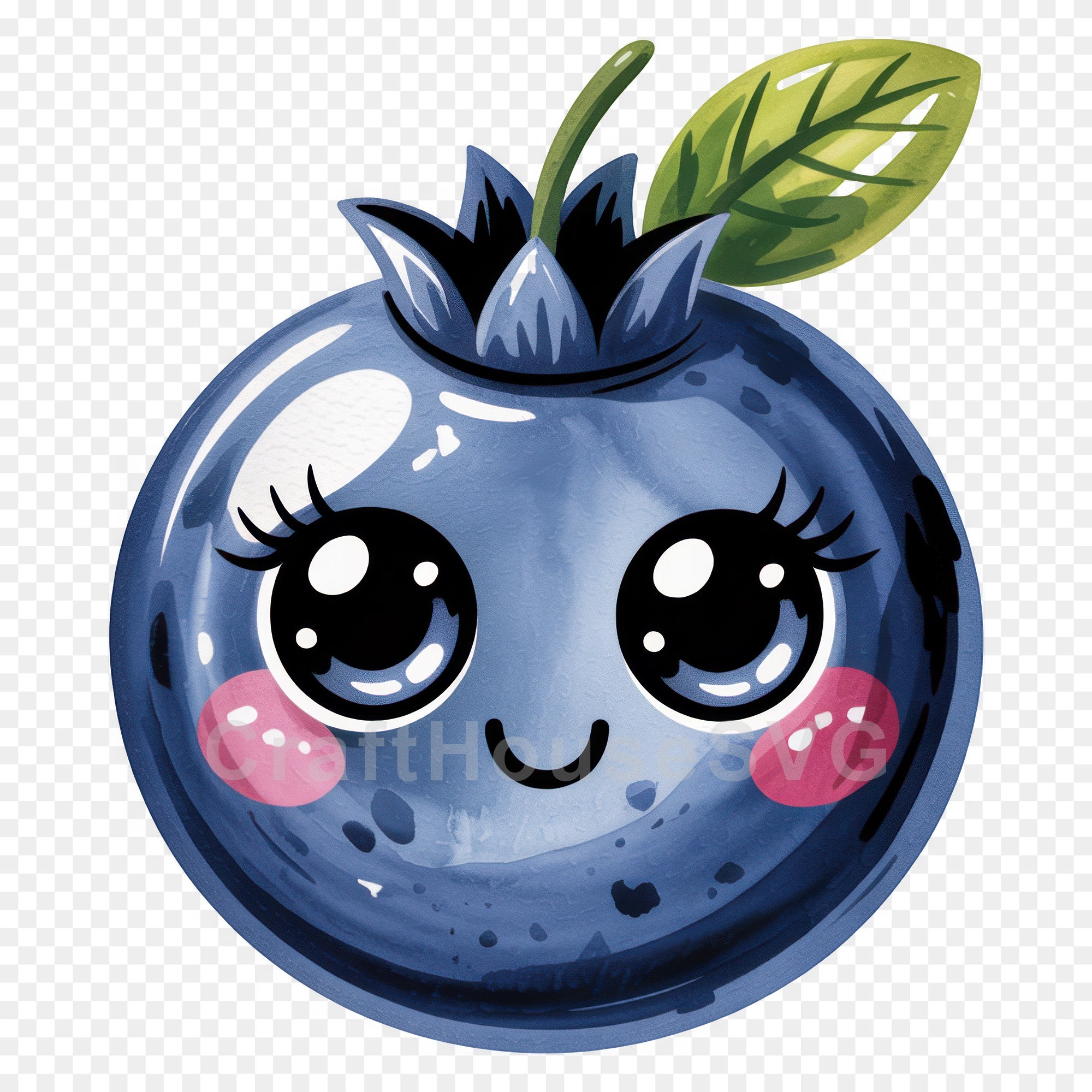 Kawaii Fruit Clipart Sublimation PNG Bundle