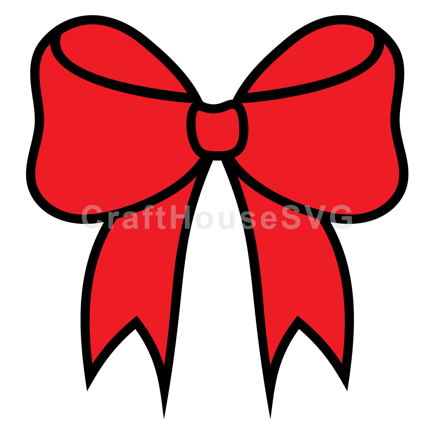 Classic Wide Bow Layered SVG