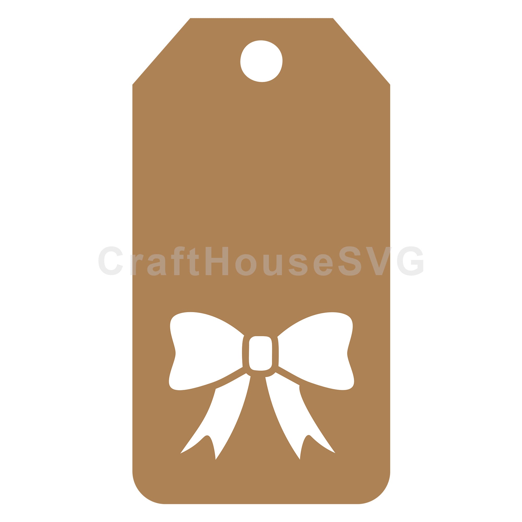 Bow Gift Tag SVG