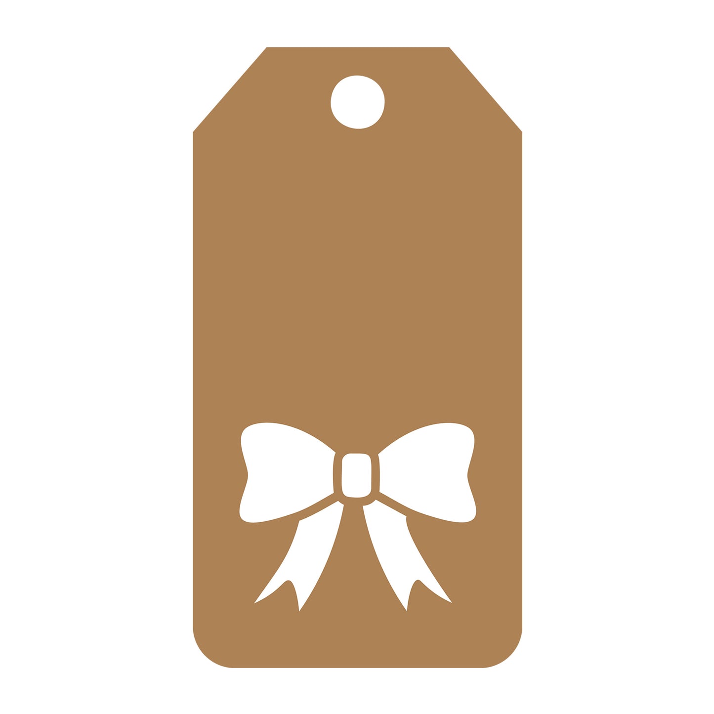 Bow Gift Tag SVG design for Cricut, Silhouette, laser cutting, vinyl, sublimation, gift tags, and craft projects.