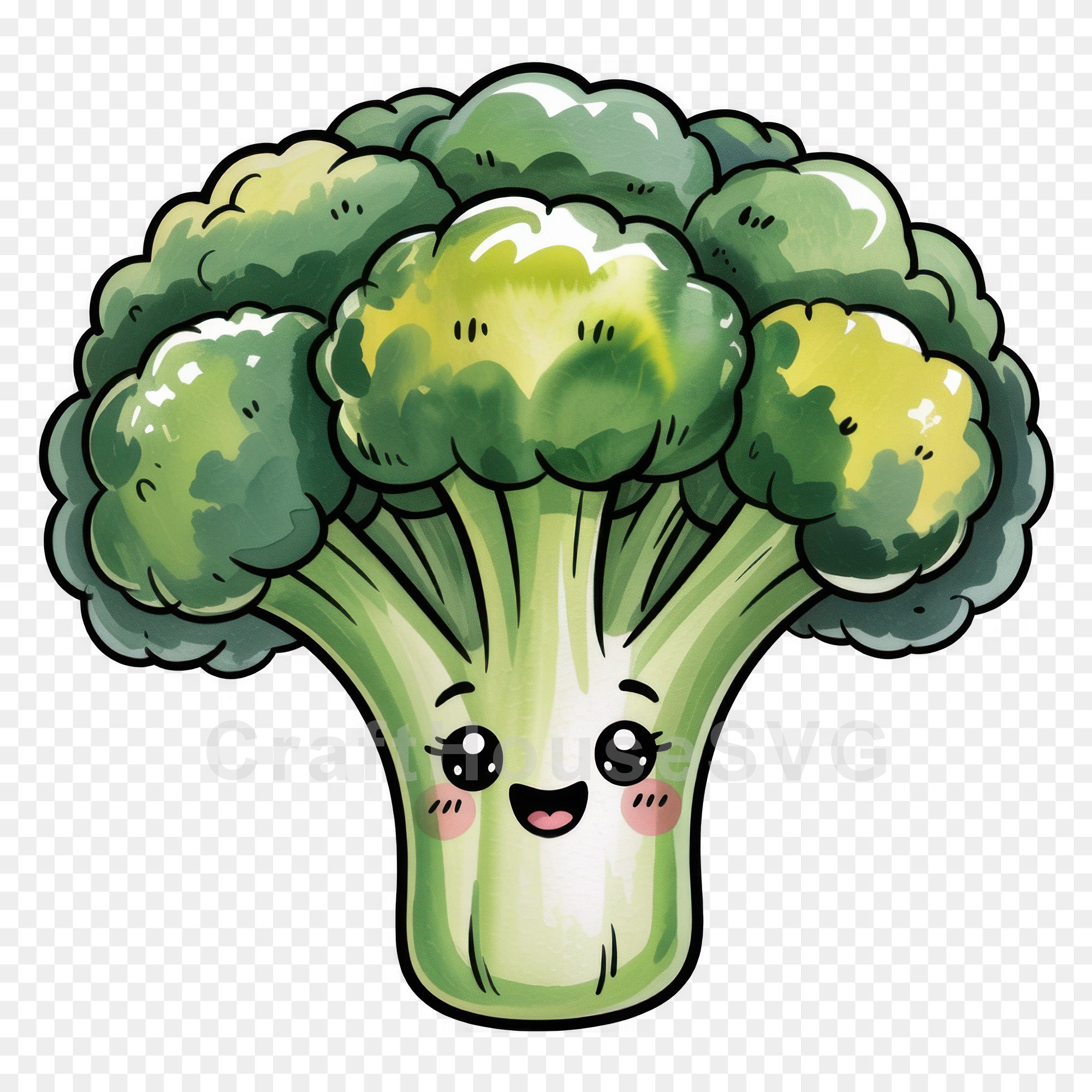 Kawaii Vegetables Clipart Sublimation Bundle PNG