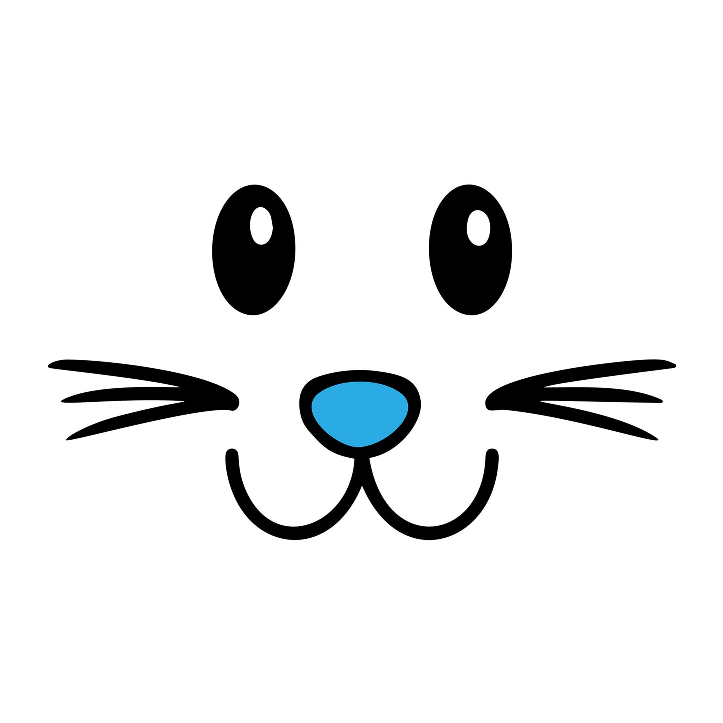 Bunny Face SVG design for Cricut, Silhouette, laser cutting, vinyl, sublimation, Easter crafts, and DIY projects.