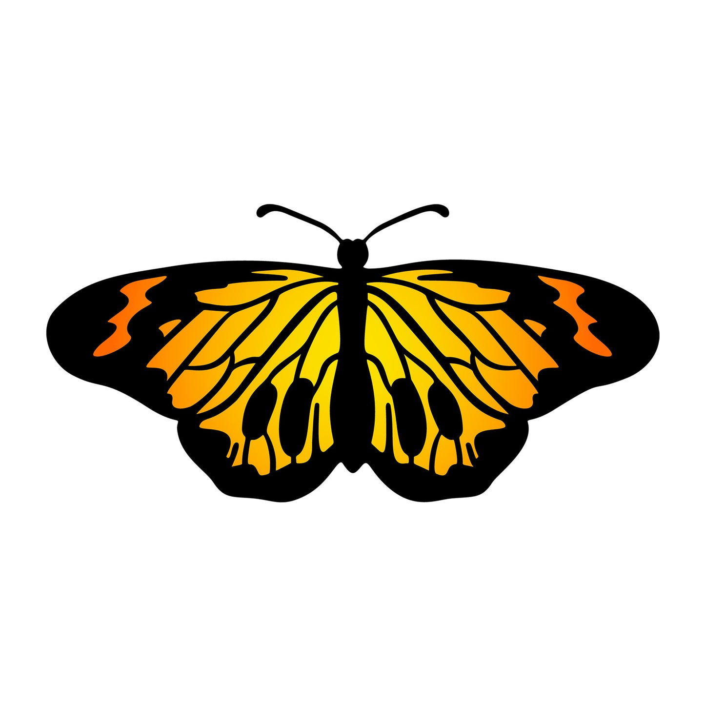 Butterfly SVG design for Cricut, Silhouette, laser cutting, vinyl, sublimation, and craft projects.