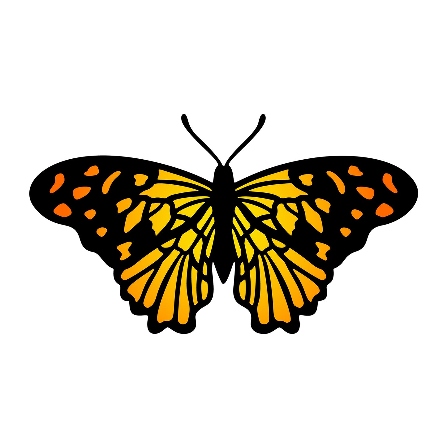 Butterfly SVG design for Cricut, Silhouette, laser cutting, vinyl, sublimation, and craft projects.