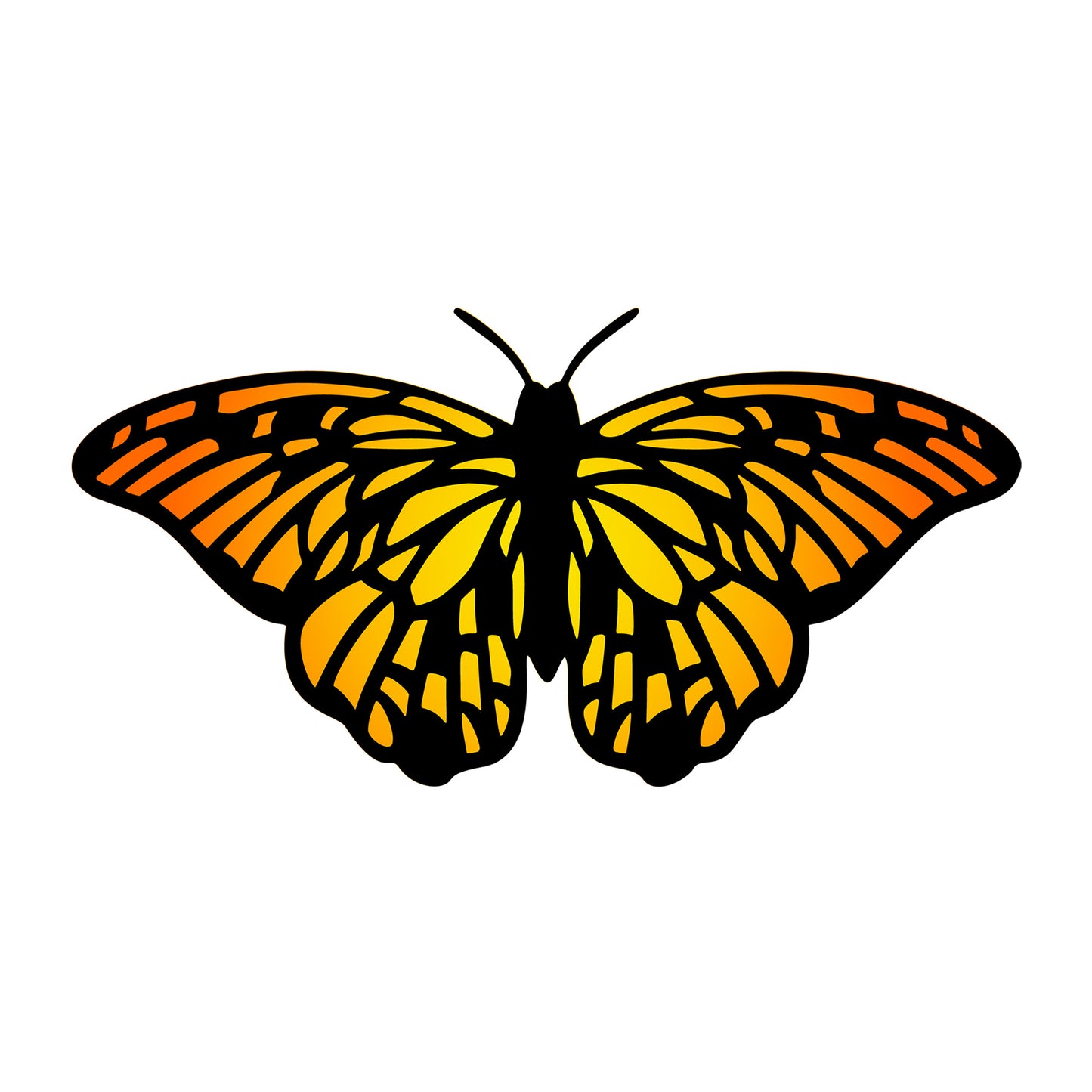 Butterfly SVG design for Cricut, Silhouette, laser cutting, vinyl, sublimation, and craft projects.