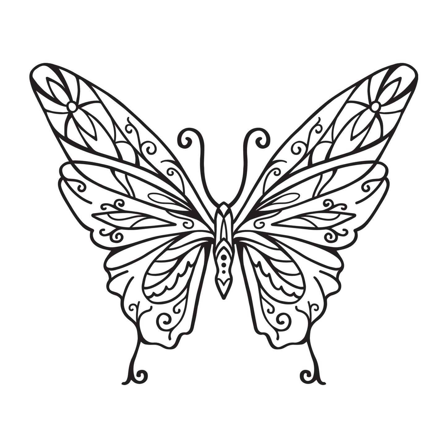 Butterfly Mandala SVG mandala SVG design for Cricut, Silhouette, laser cutting, vinyl, sublimation, decals, shirts, and DIY craft projects.