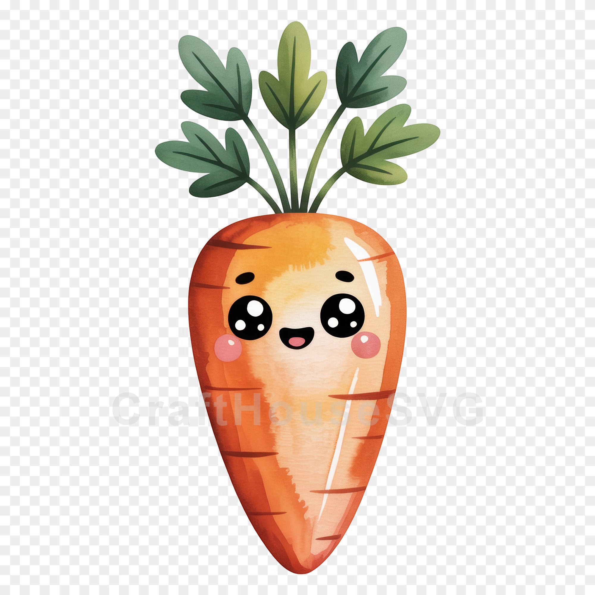 Kawaii Vegetables Clipart Sublimation Bundle PNG